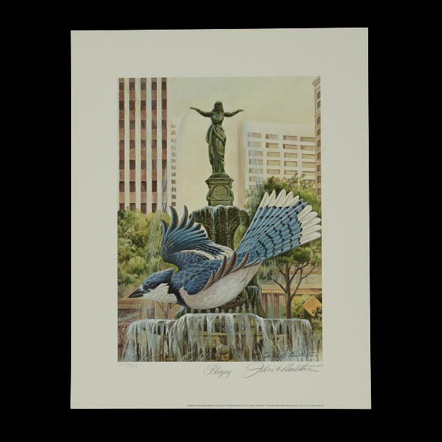 John Ruthven Signed LE Offset Lithograph "Bluejay"