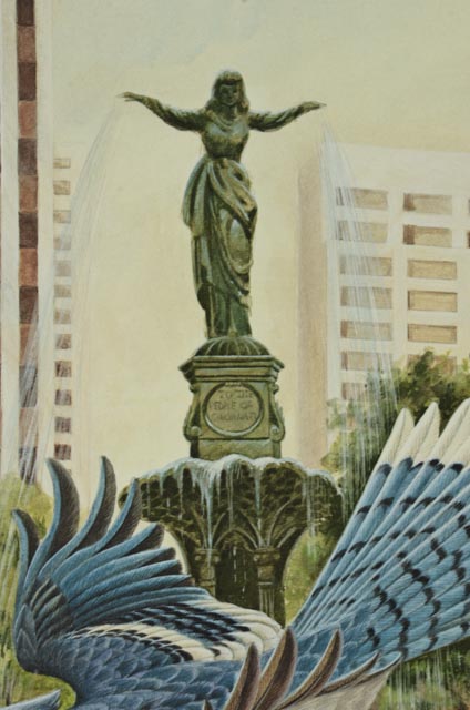 John Ruthven Signed LE Offset Lithograph "Bluejay"