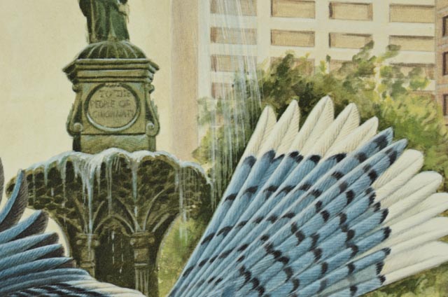 John Ruthven Signed LE Offset Lithograph "Bluejay"