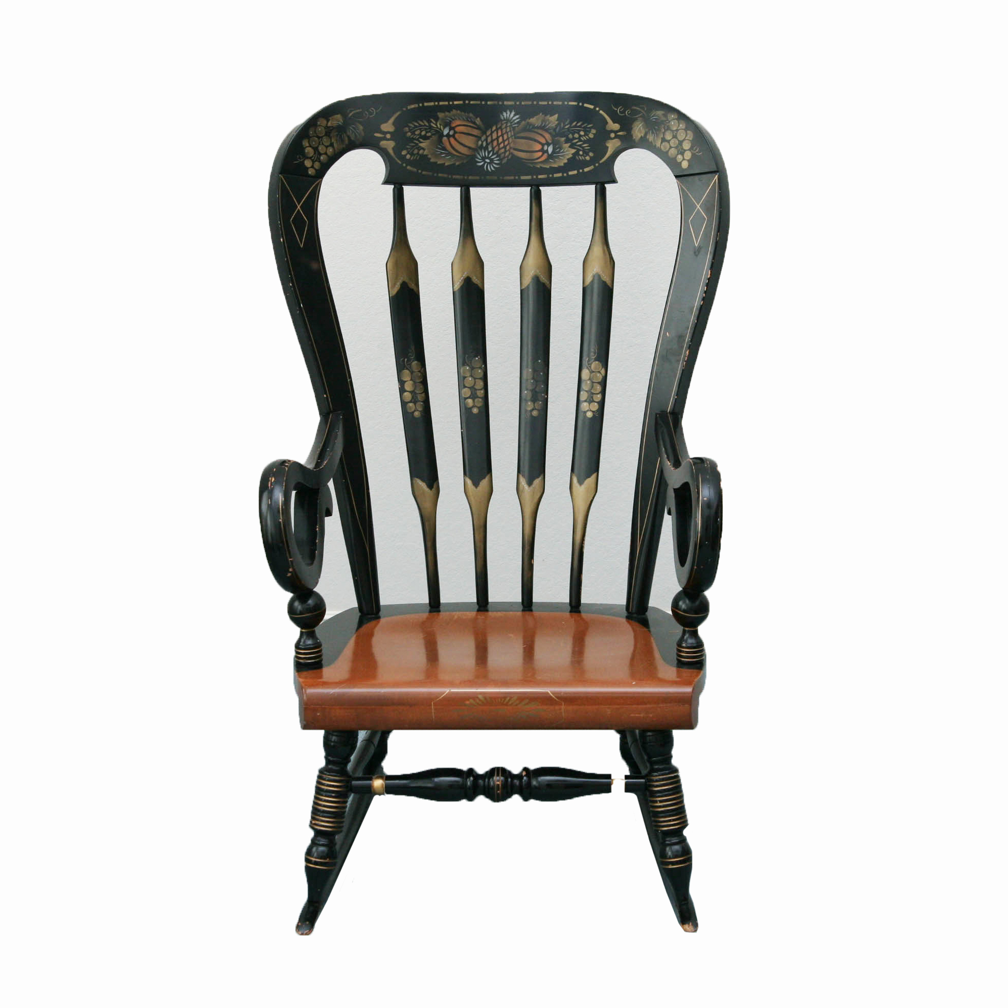 Vintage Hand-Painted Rocking Chair