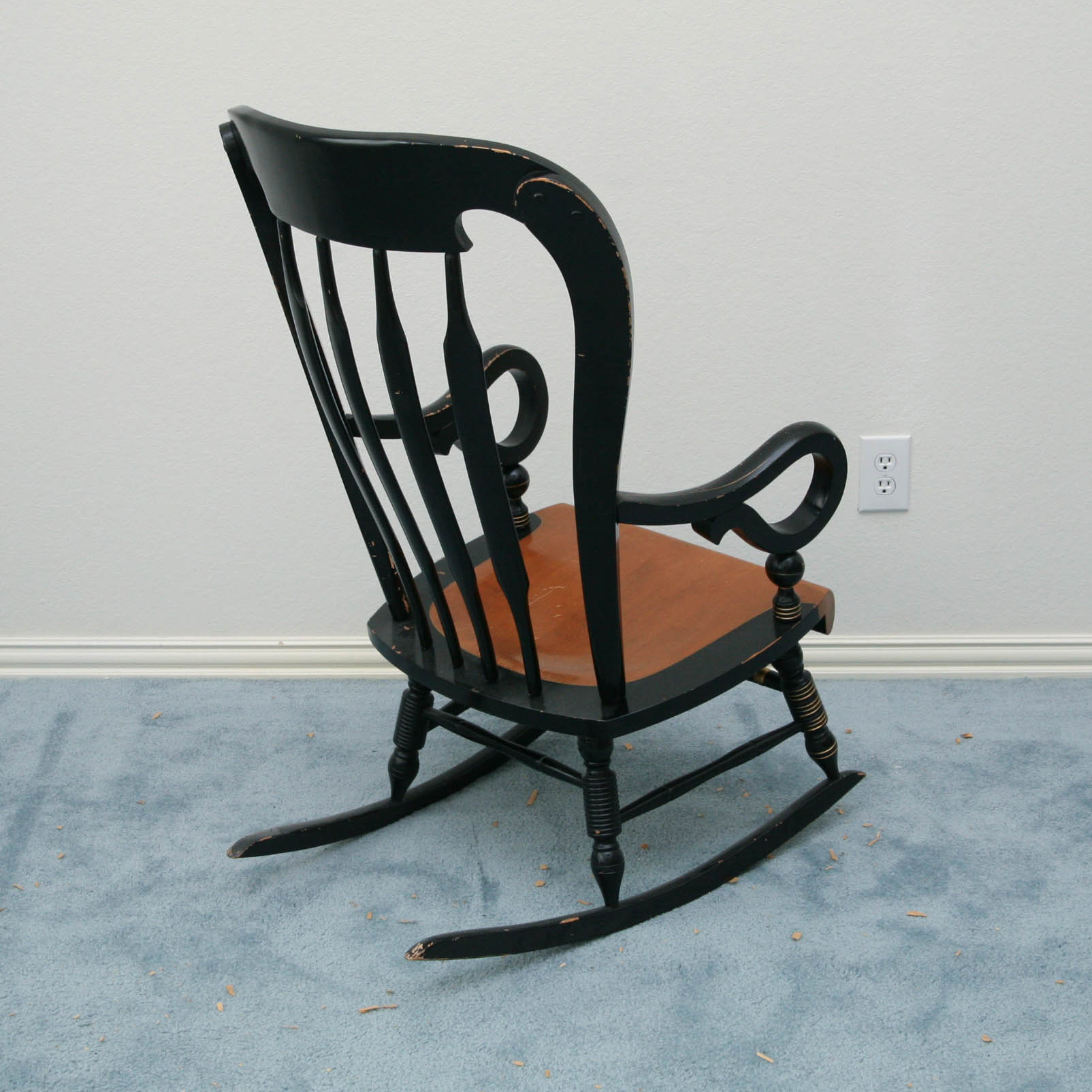 Vintage Hand-Painted Rocking Chair