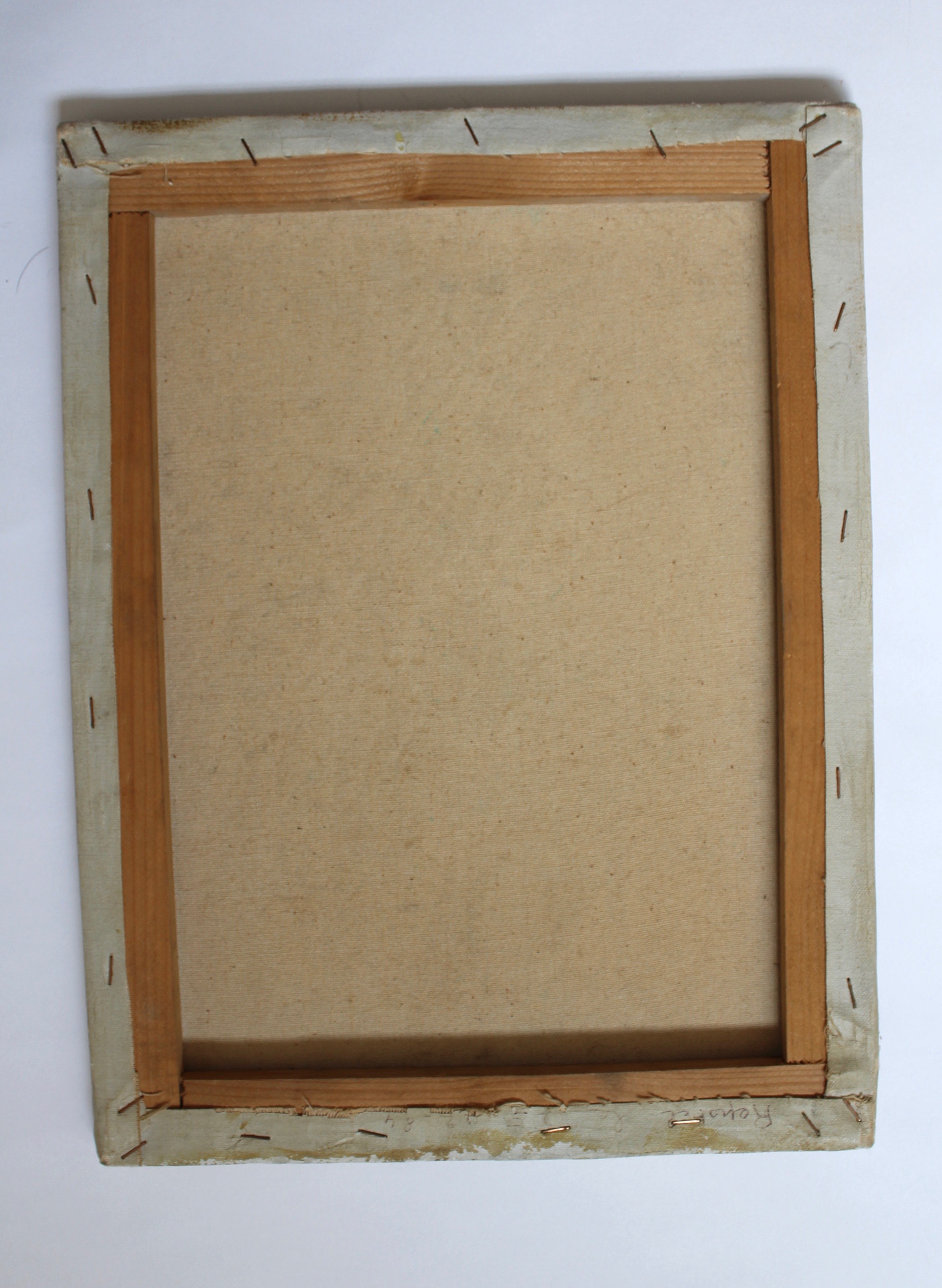 Duet of Vintage Floral Original Art Paintings