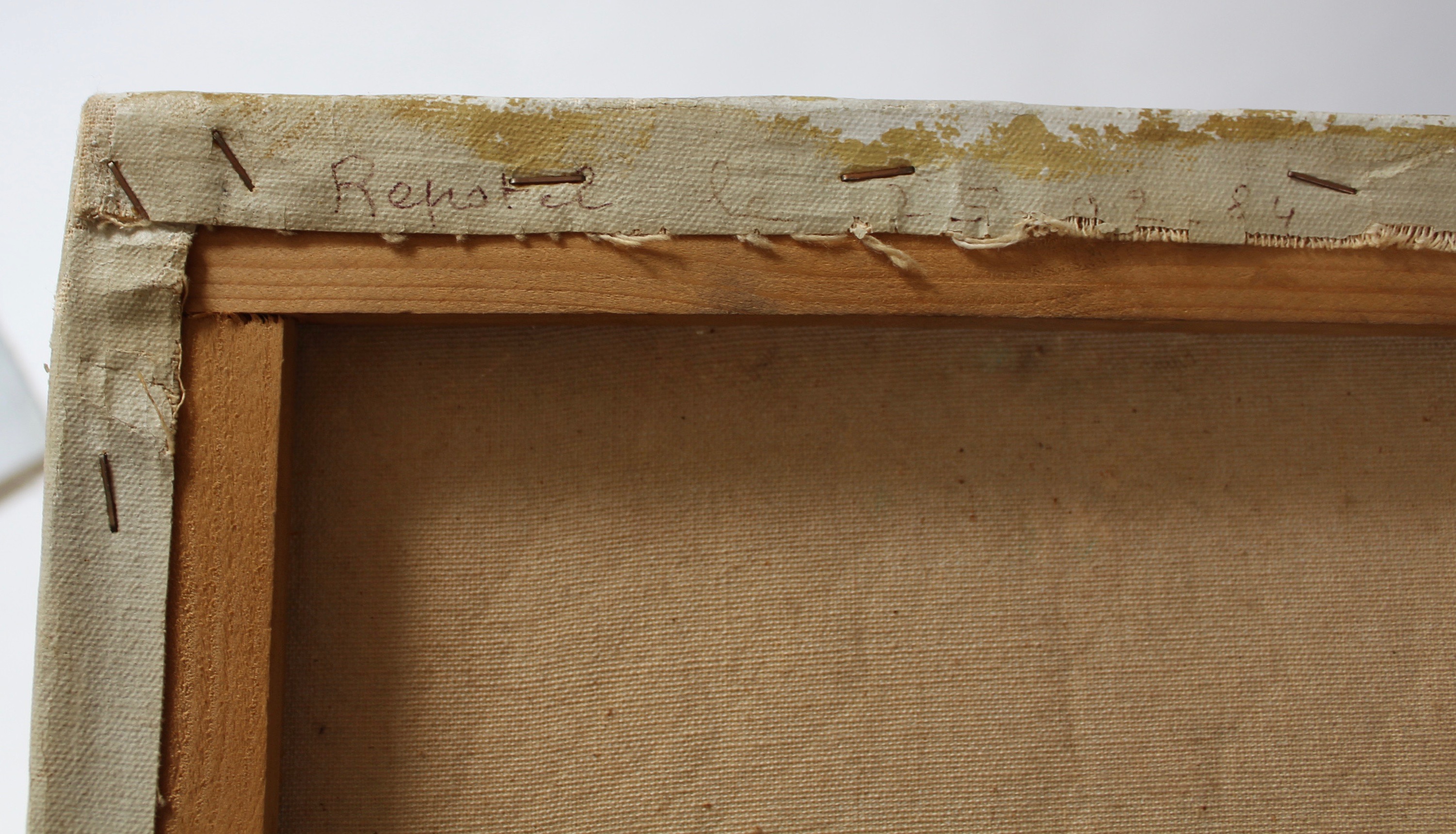 Duet of Vintage Floral Original Art Paintings