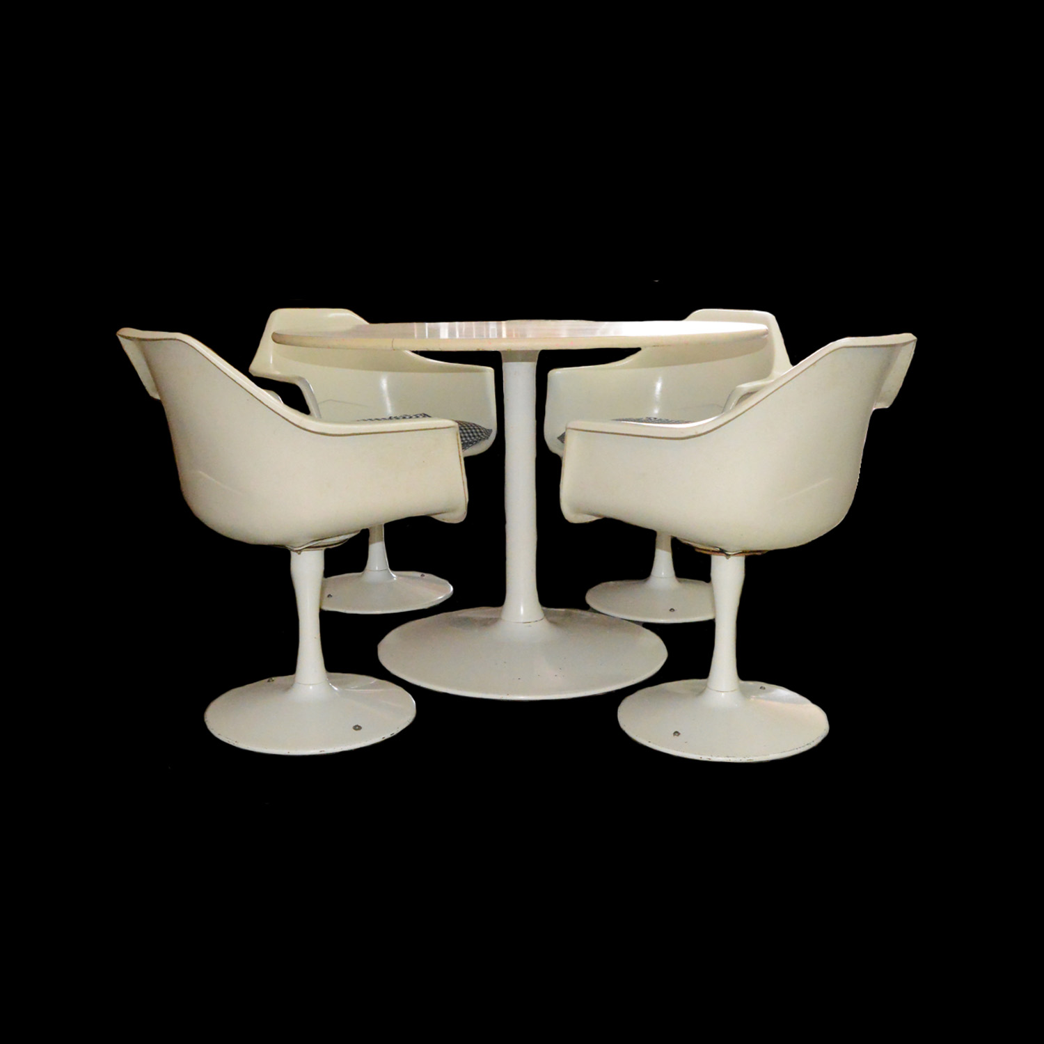 Vintage Mid Century Modern Tulip Table with Chairs