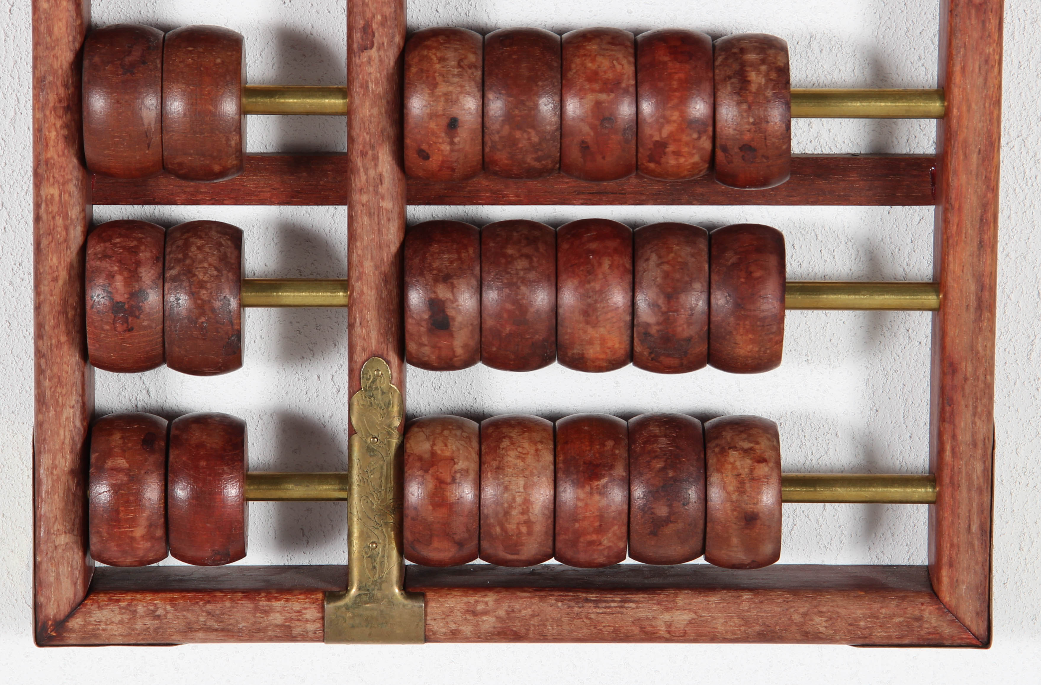 Brass and Burma Teak Wood Abacus