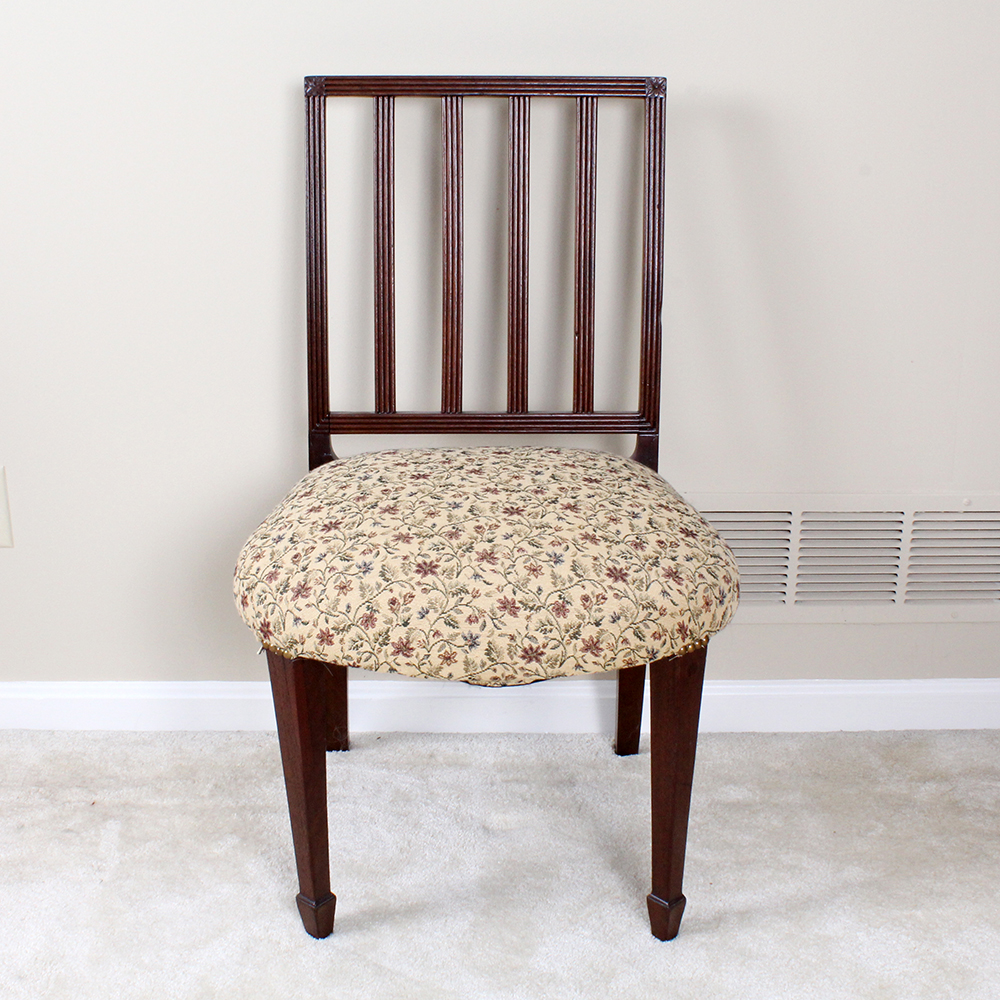 Antique Sheraton Style Walnut Side Chair