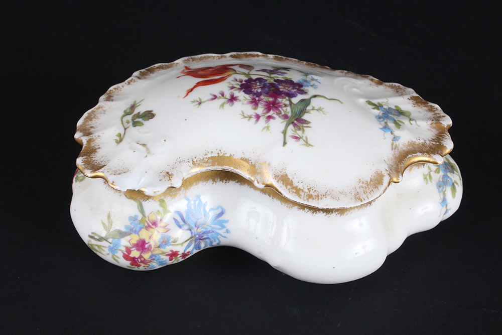 French Limoges Kitchenware with Pink Floral Motif
