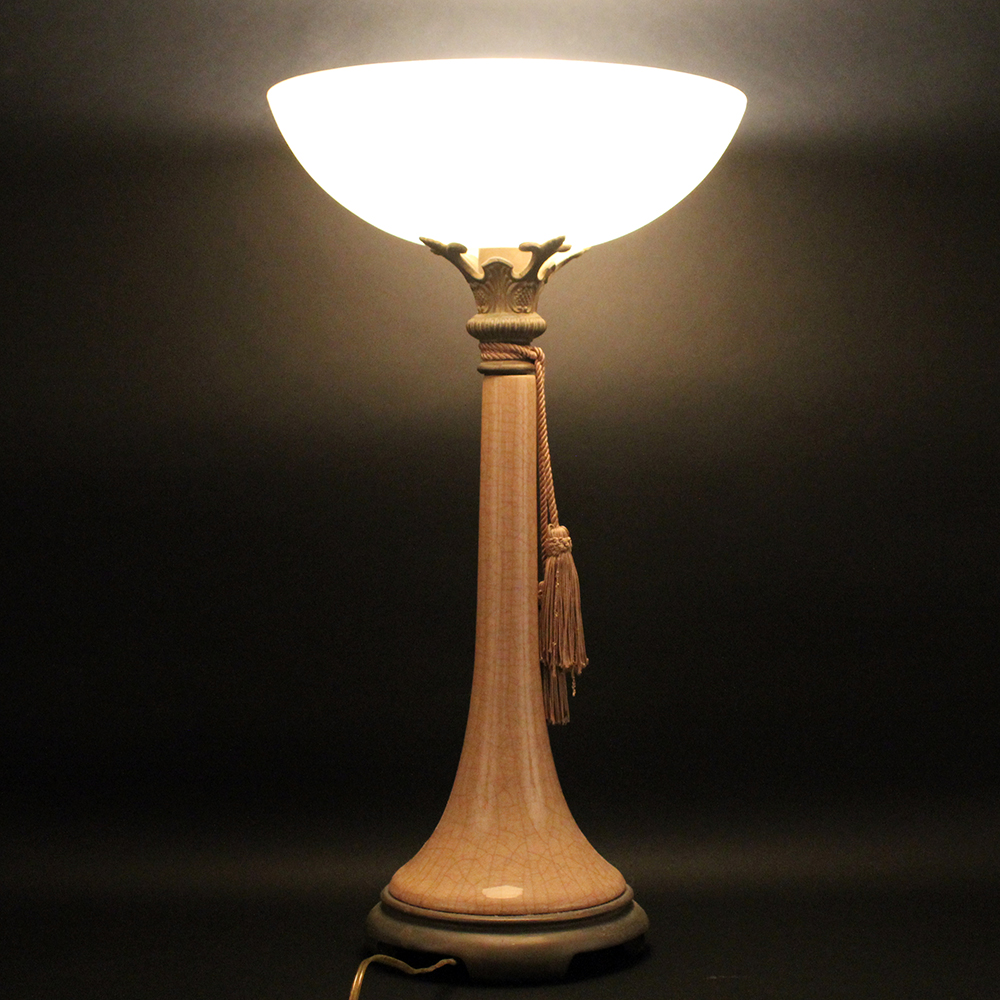 Ceramic Table Lamp with Upturned Shade