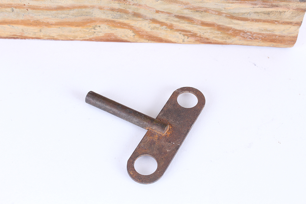 Mid 19th Century German Mantel Clock With Reverse Painted Glass