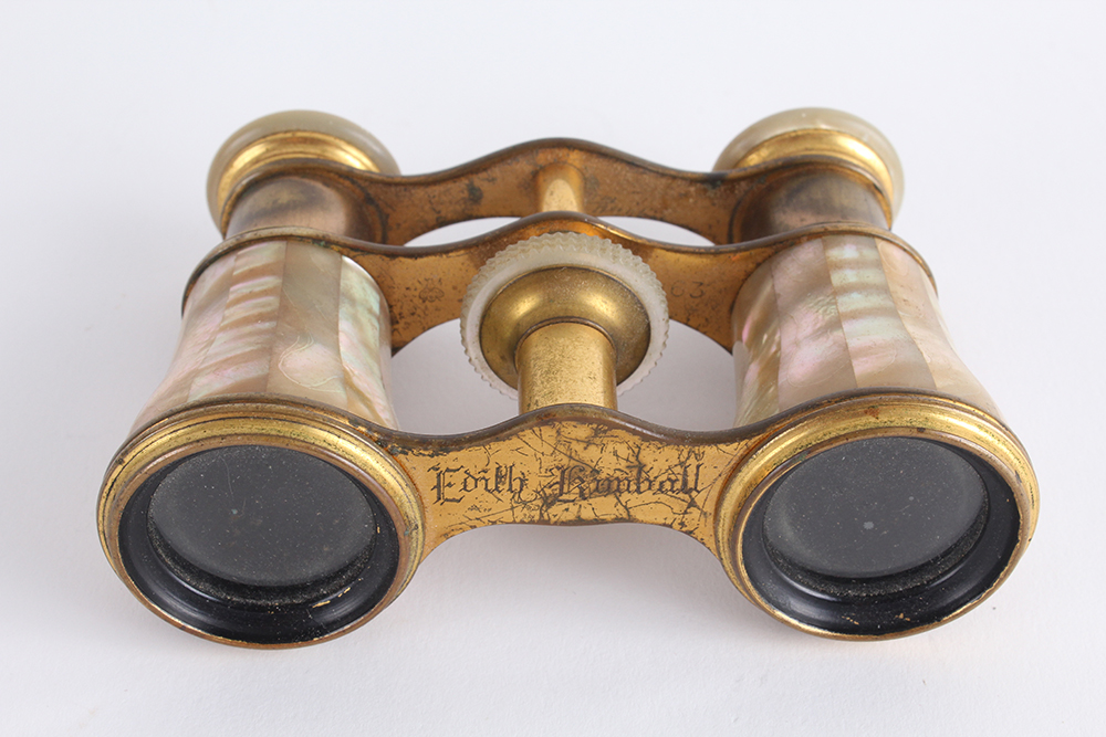 Antique Parisian Lemaire Fabt Mother of Pearl Opera Binoculars