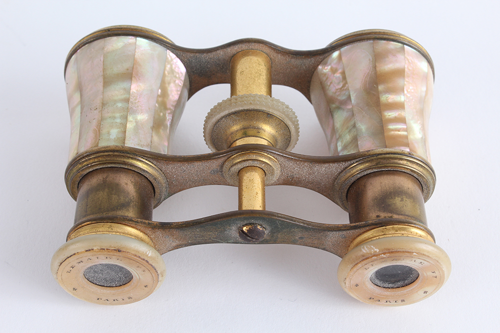 Antique Parisian Lemaire Fabt Mother of Pearl Opera Binoculars