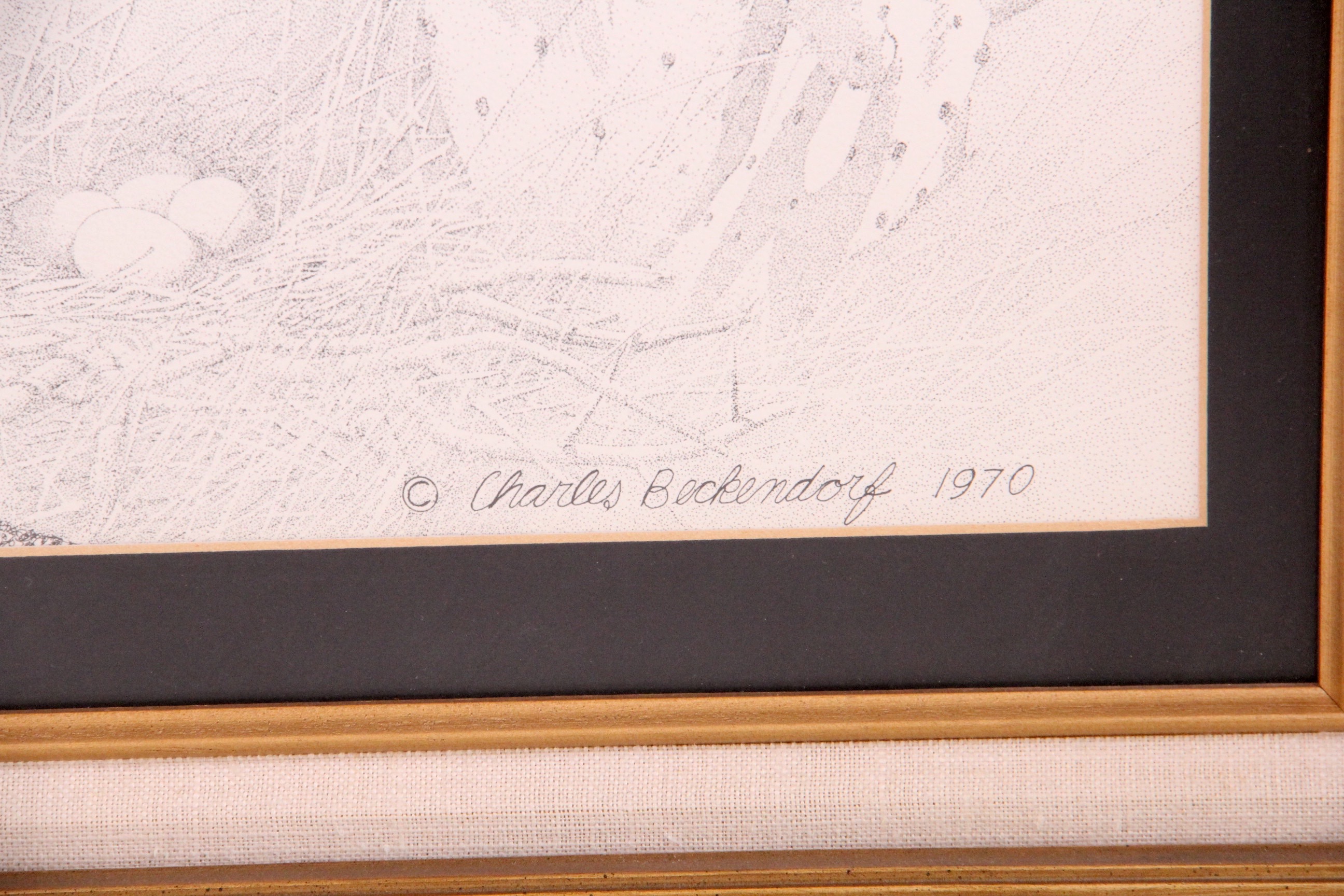 Four Framed Vintage 1960s Prints After Charles Beckendorf