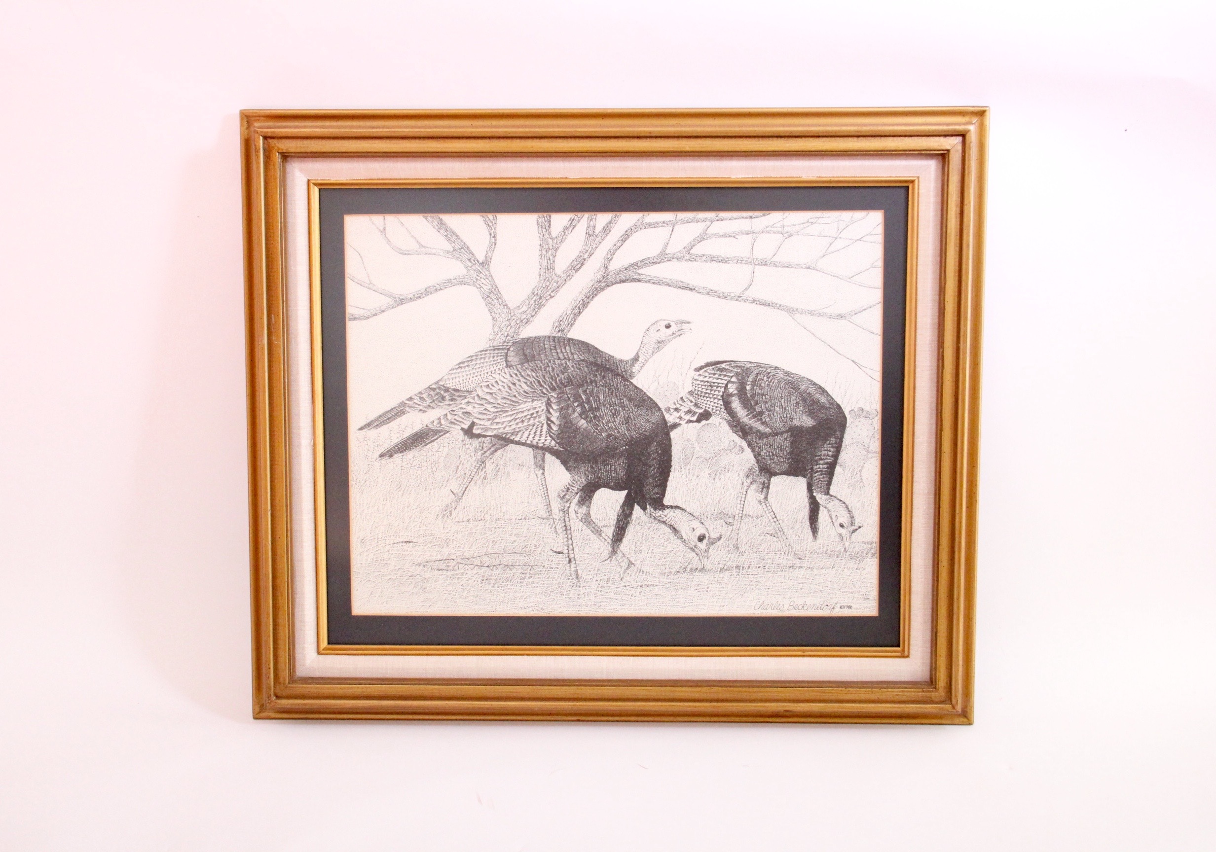 Four Framed Vintage 1960s Prints After Charles Beckendorf