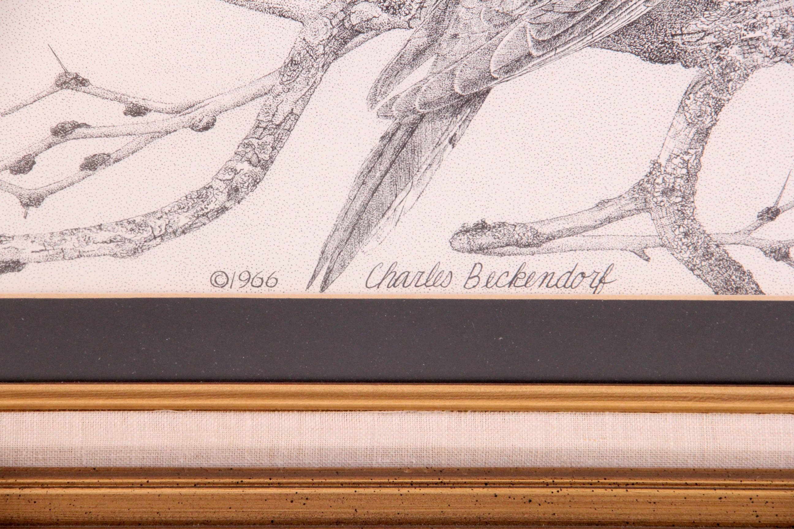 Four Framed Vintage 1960s Prints After Charles Beckendorf