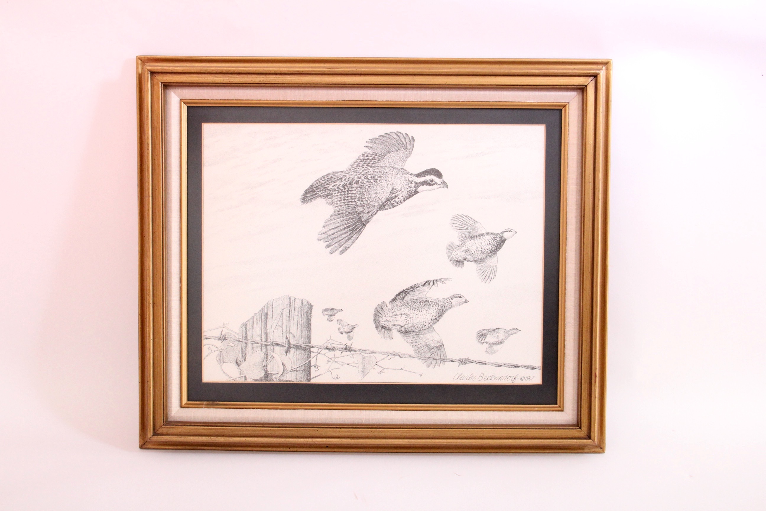 Four Framed Vintage 1960s Prints After Charles Beckendorf