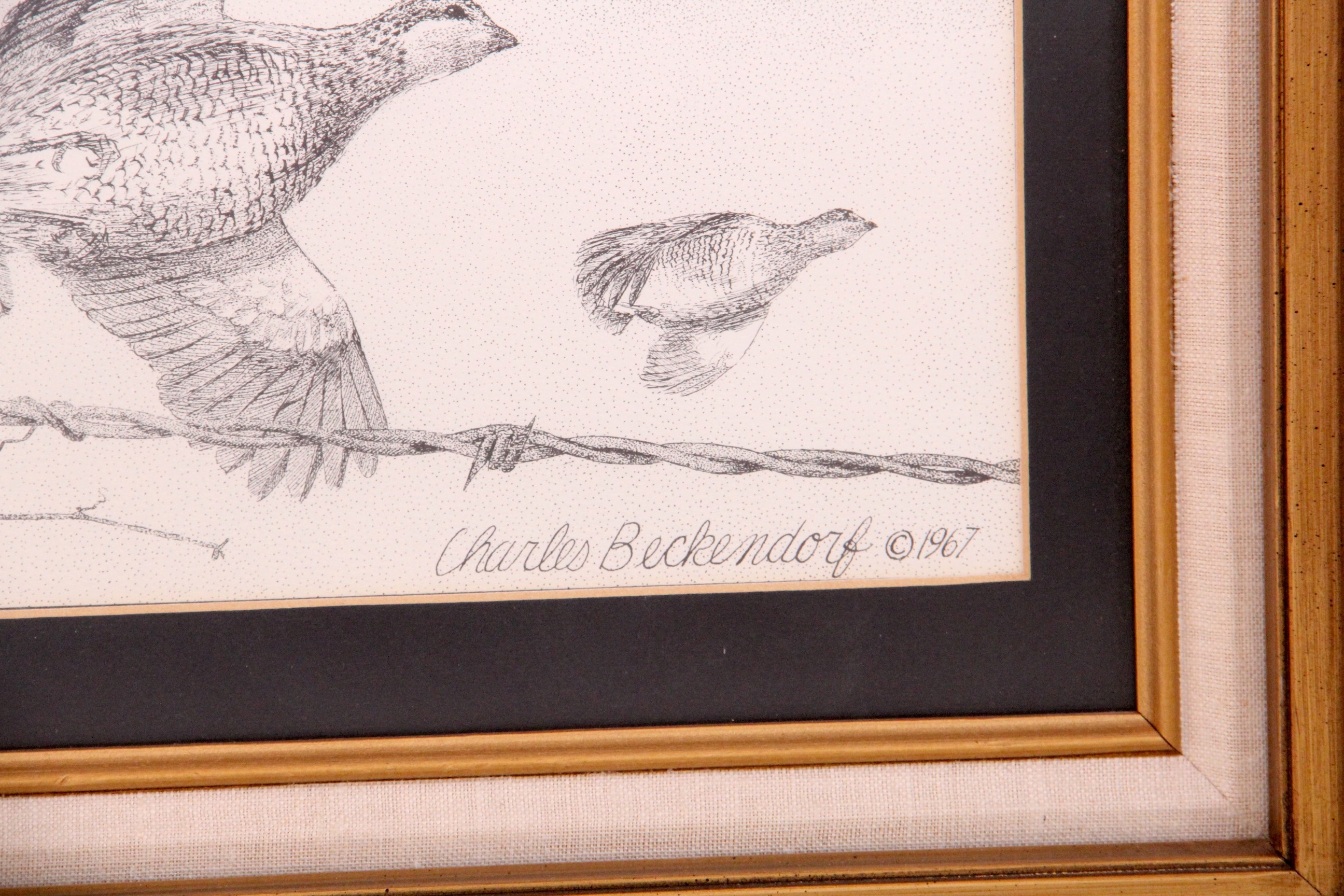 Four Framed Vintage 1960s Prints After Charles Beckendorf