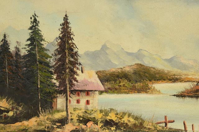 Roscher Vintage Oil on Canvas Painting