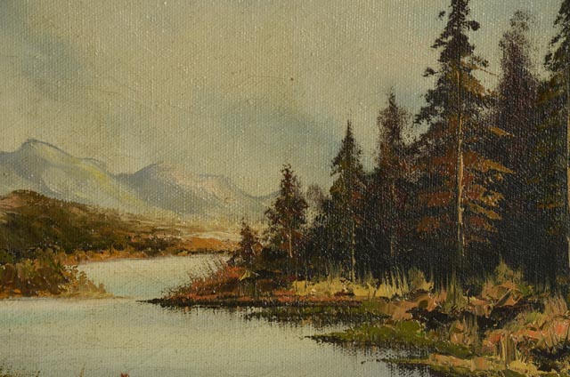 Roscher Vintage Oil on Canvas Painting