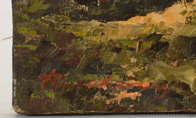 Roscher Vintage Oil on Canvas Painting