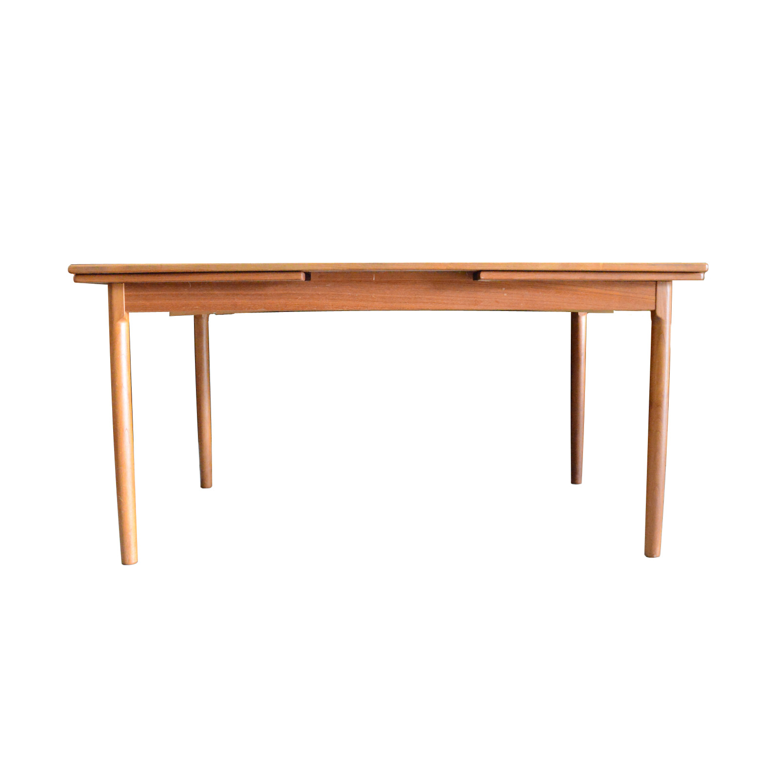 Vintage Danish Modern A/S Randers Teak Draw Leaf Dining Table