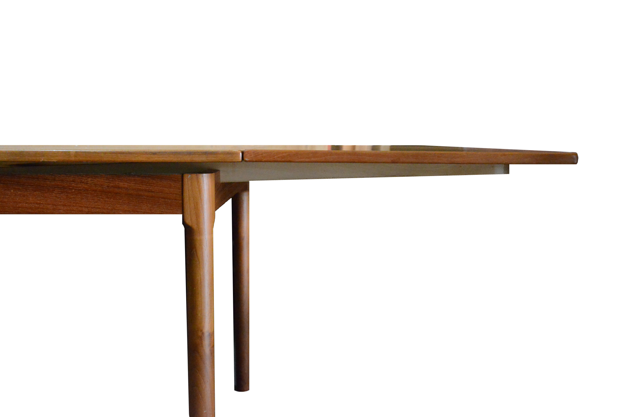 Vintage Danish Modern A/S Randers Teak Draw Leaf Dining Table