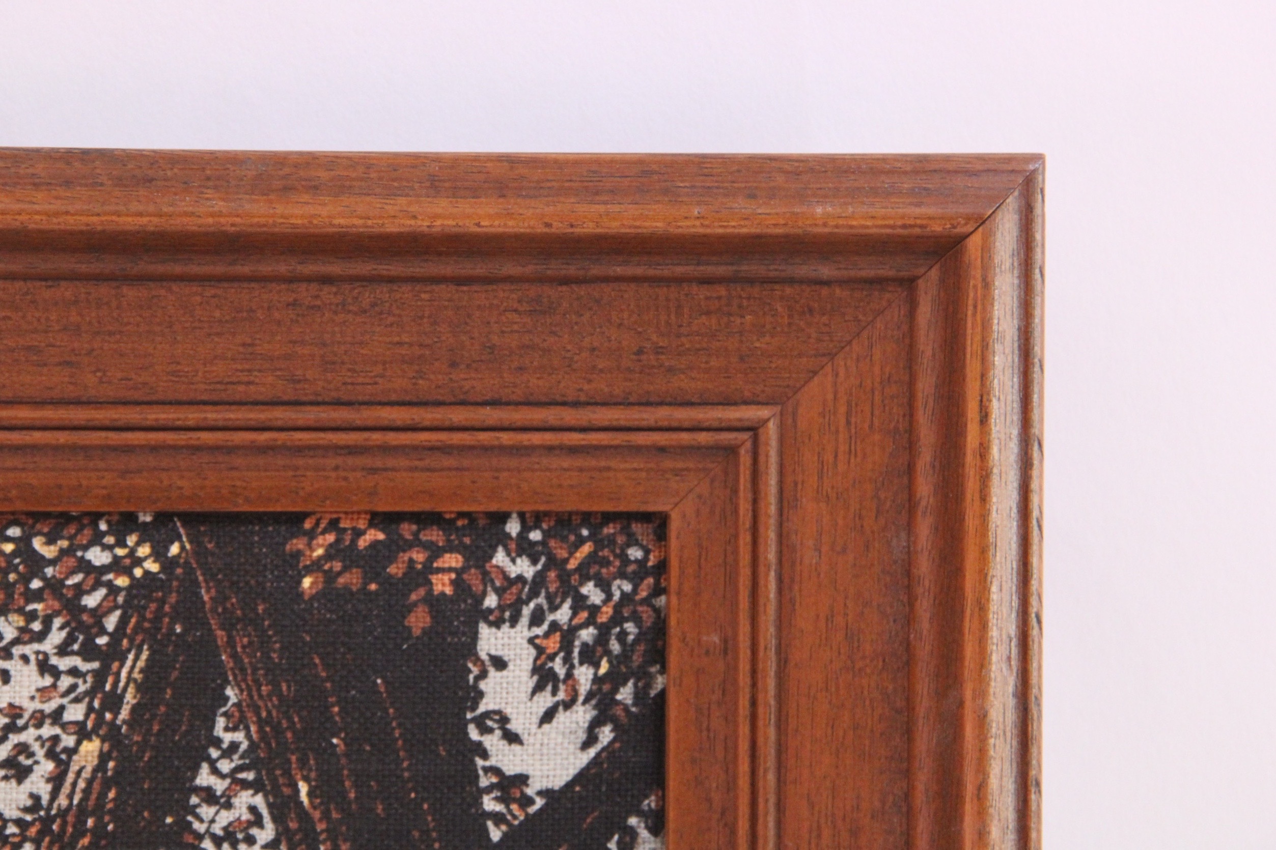 Pair of Landscapes in Wood Frames, Featuring Original Linen Painting by R. Batchelder