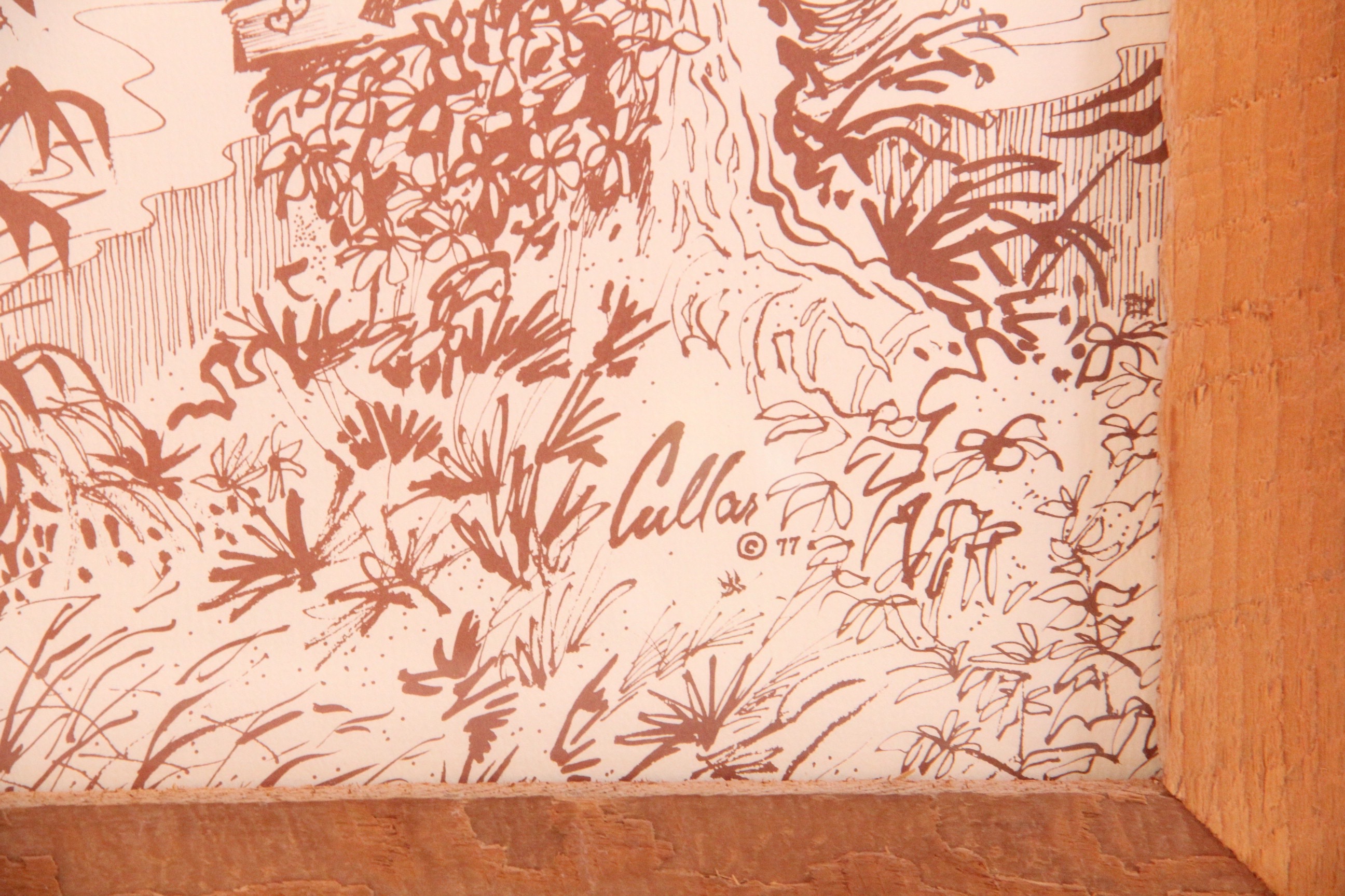 Vintage 1970s Framed Print of the Chisholm Trail