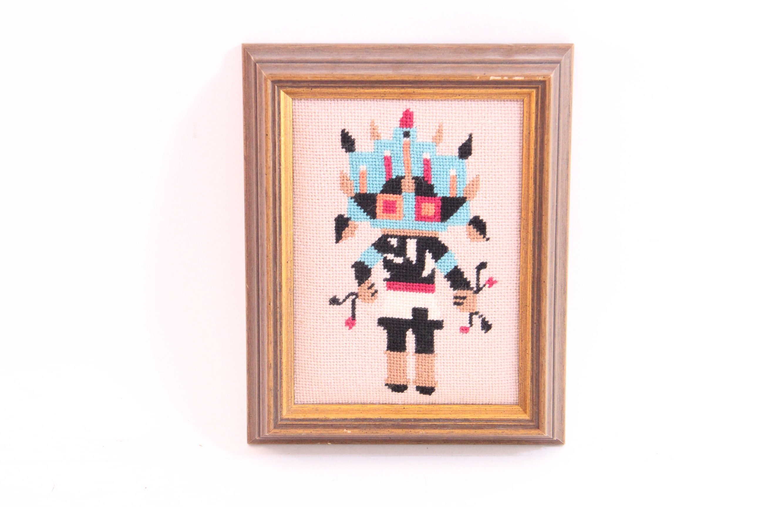 Five Framed Needlepoint Pictures