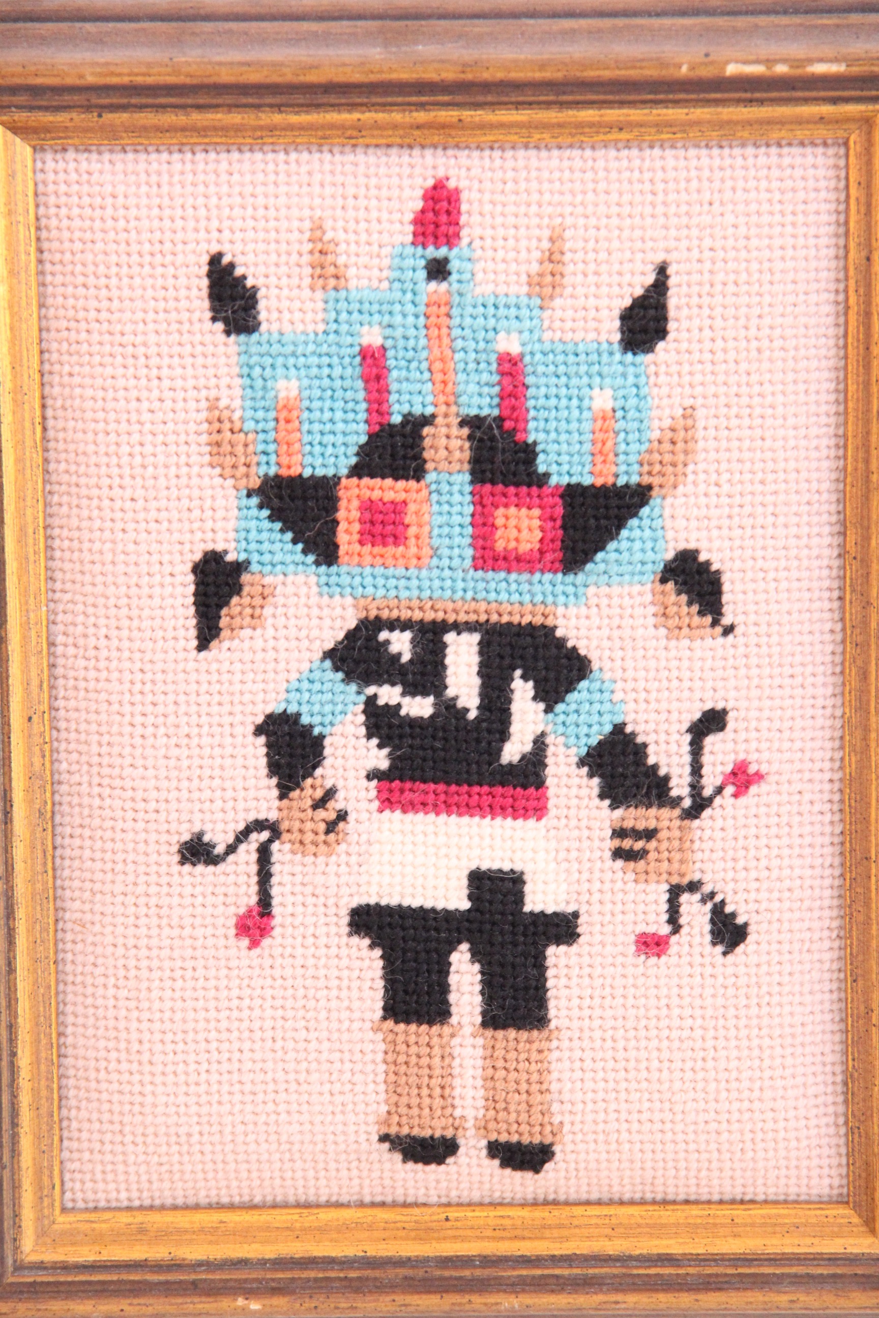 Five Framed Needlepoint Pictures