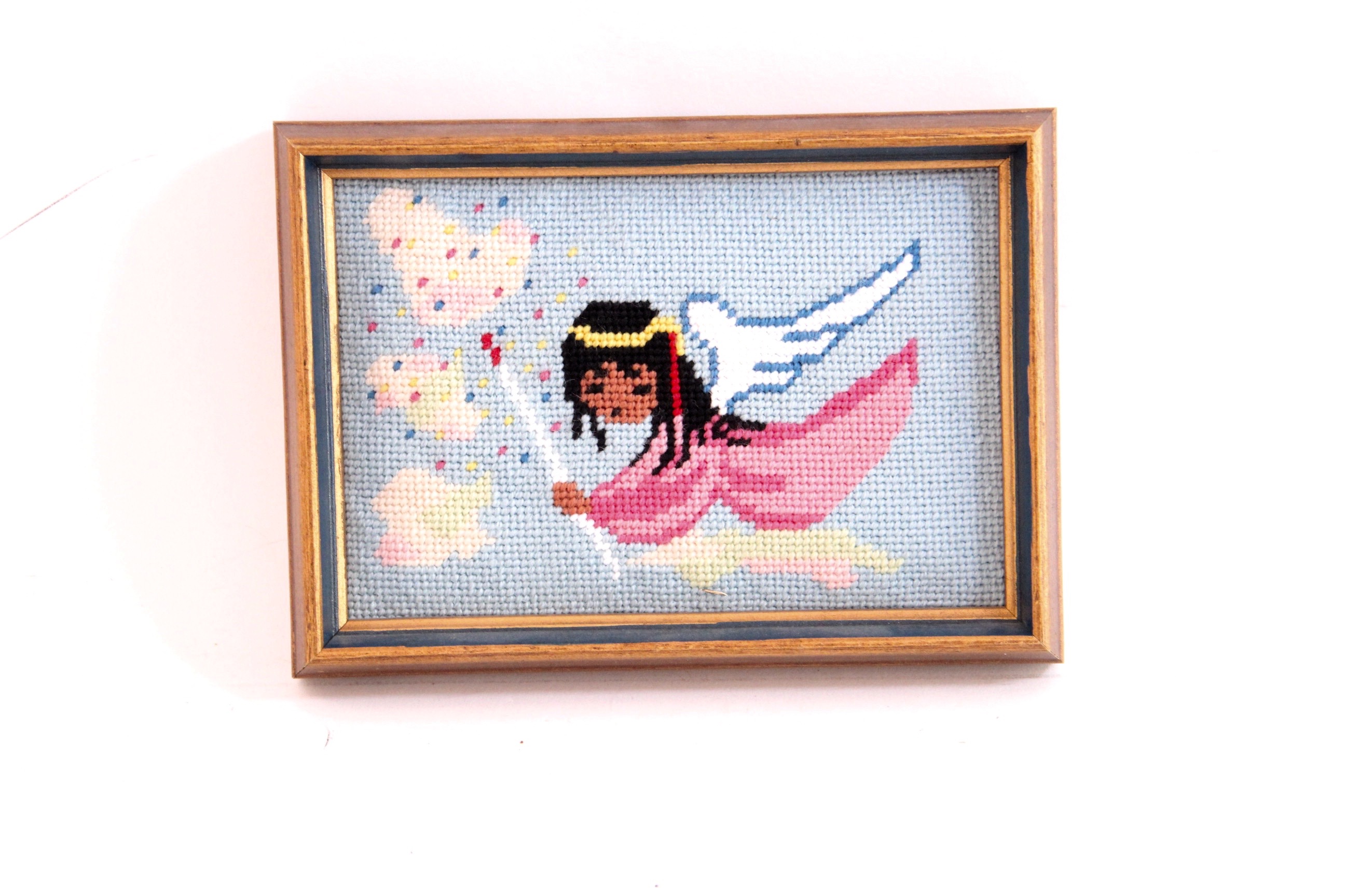 Five Framed Needlepoint Pictures