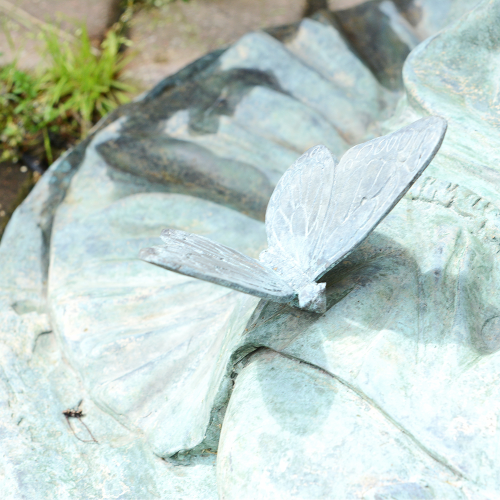 "Girl with Butterflies" Bronze Statue by Leonardo Rossi