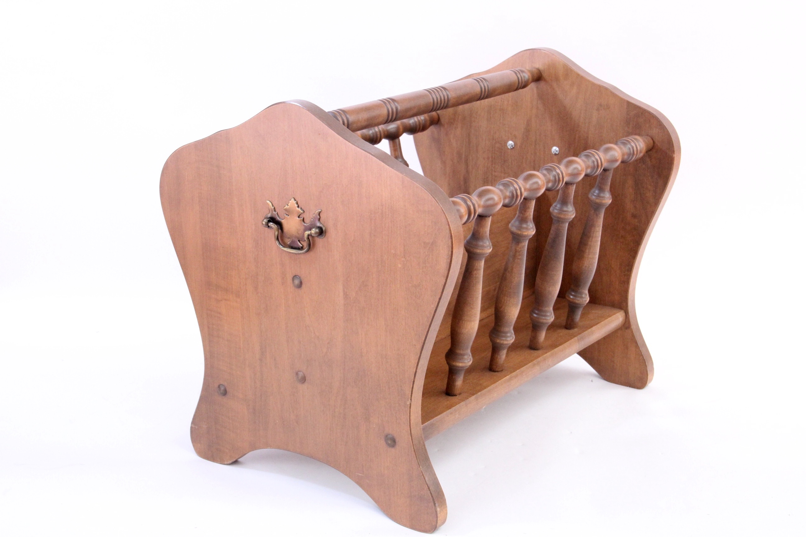 Two Vintage Wooden Magazine Racks