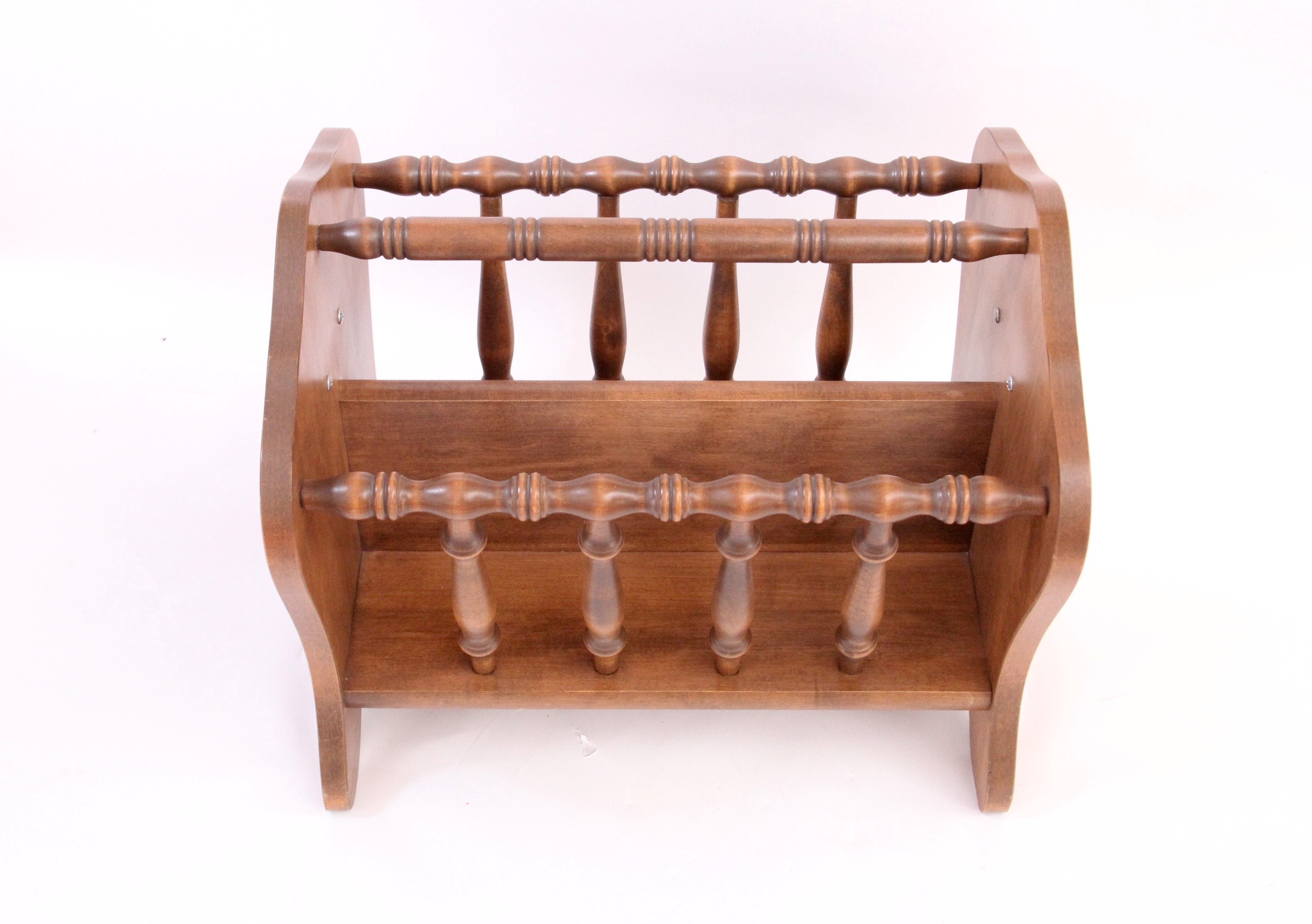 Two Vintage Wooden Magazine Racks