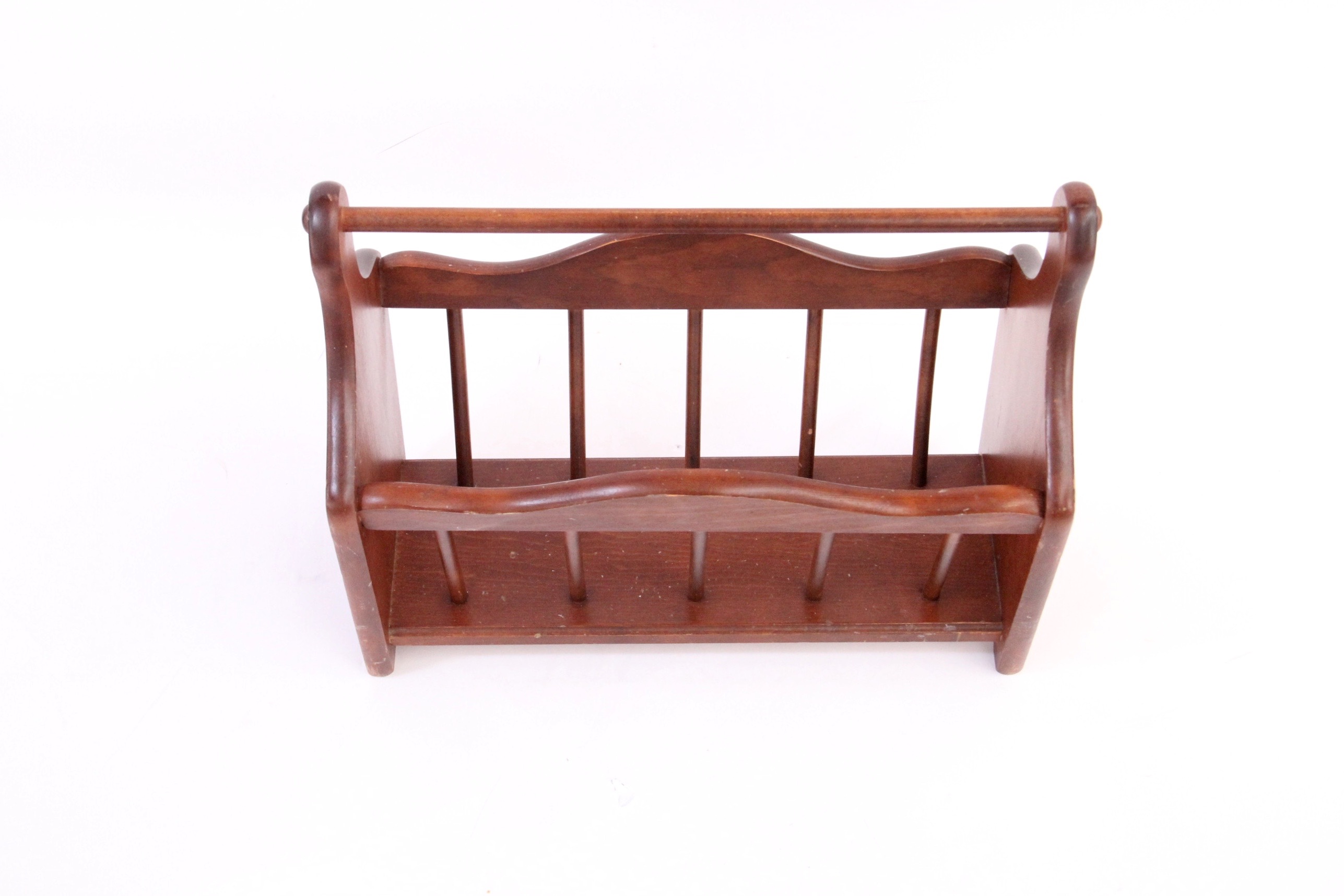 Two Vintage Wooden Magazine Racks