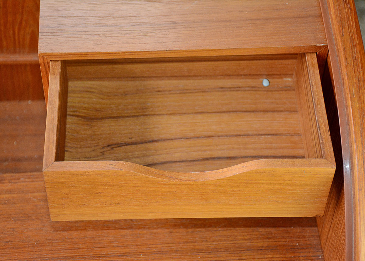 Danish Modern Roll Top Desk by Poul Hundevad