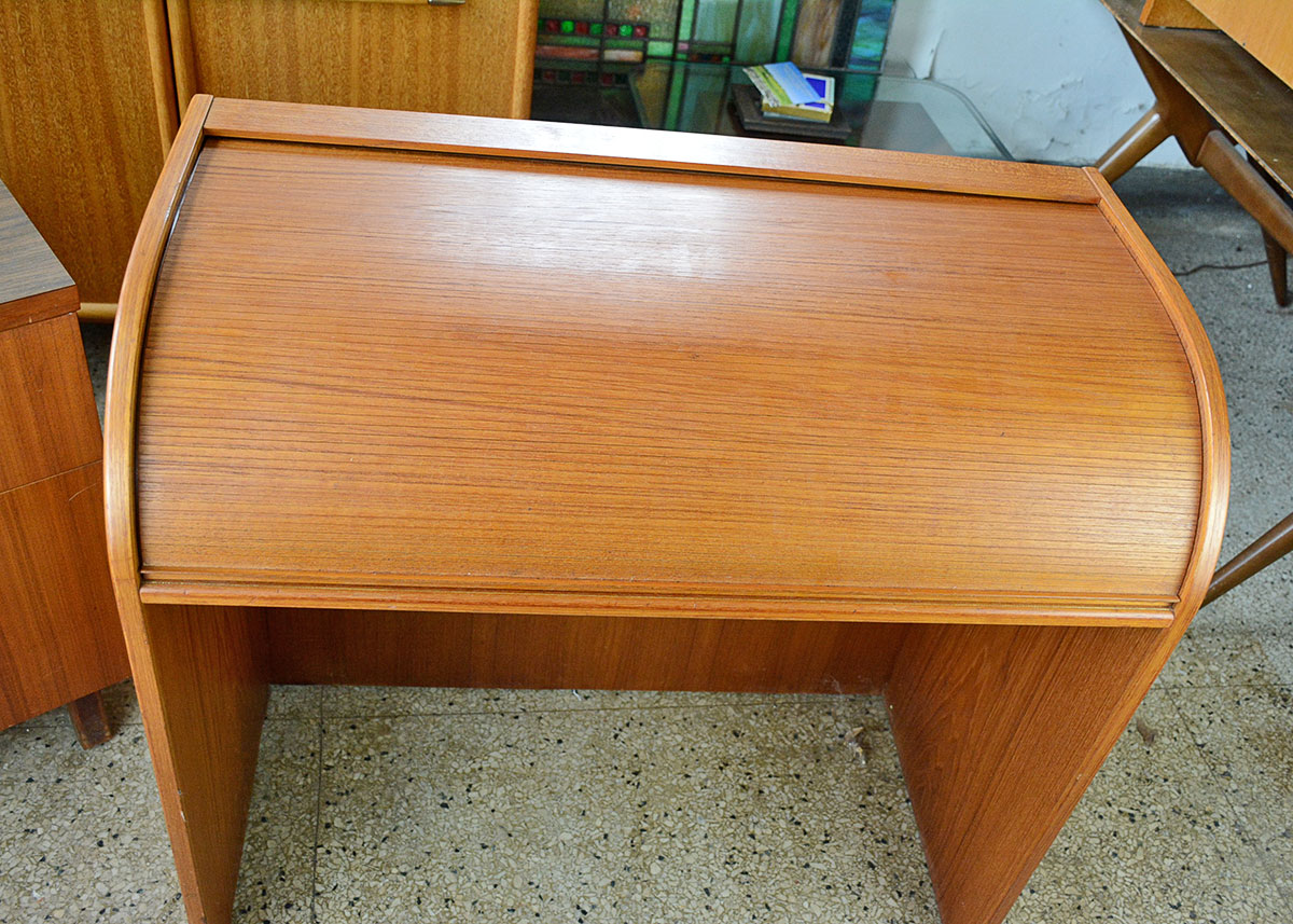 Danish Modern Roll Top Desk by Poul Hundevad
