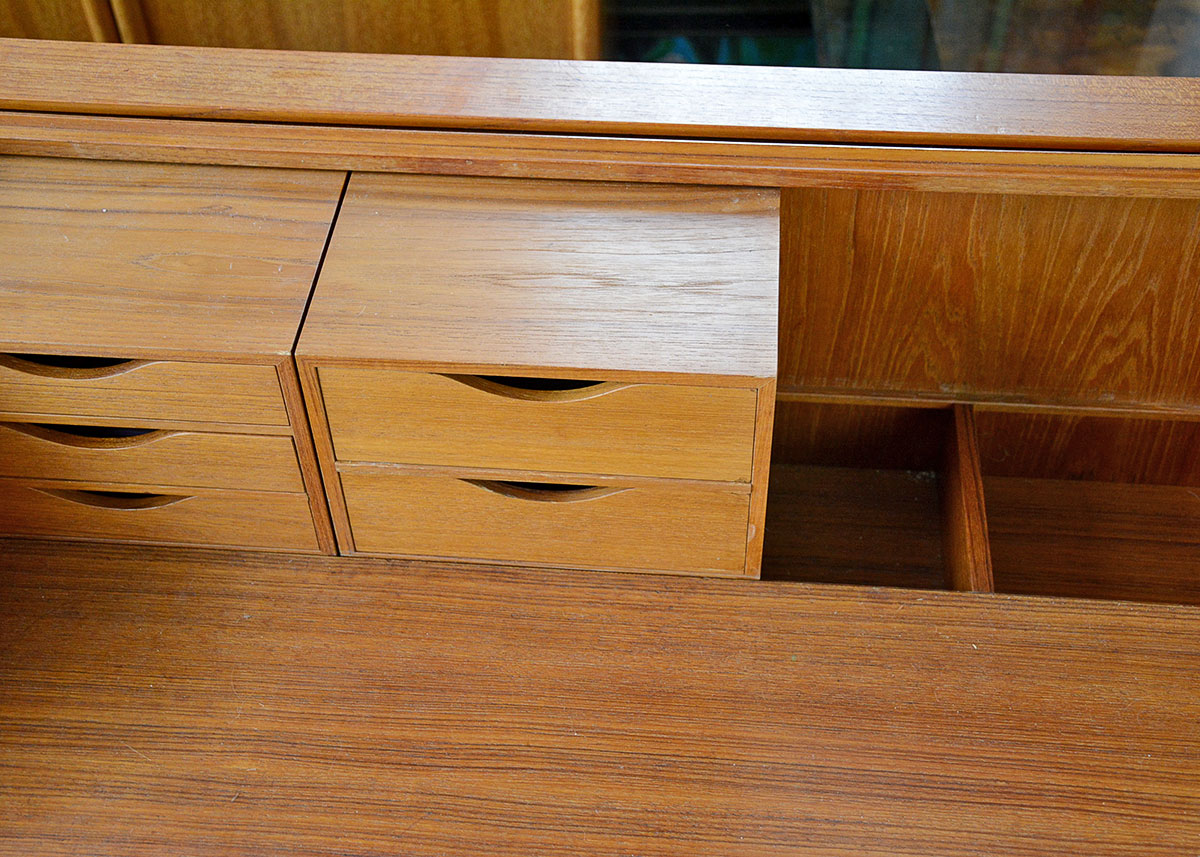 Danish Modern Roll Top Desk by Poul Hundevad