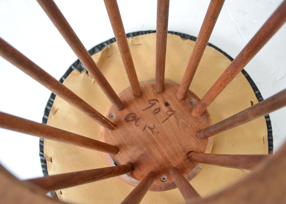 Mid-Century Danish Arthur Umanoff Spoke Stool