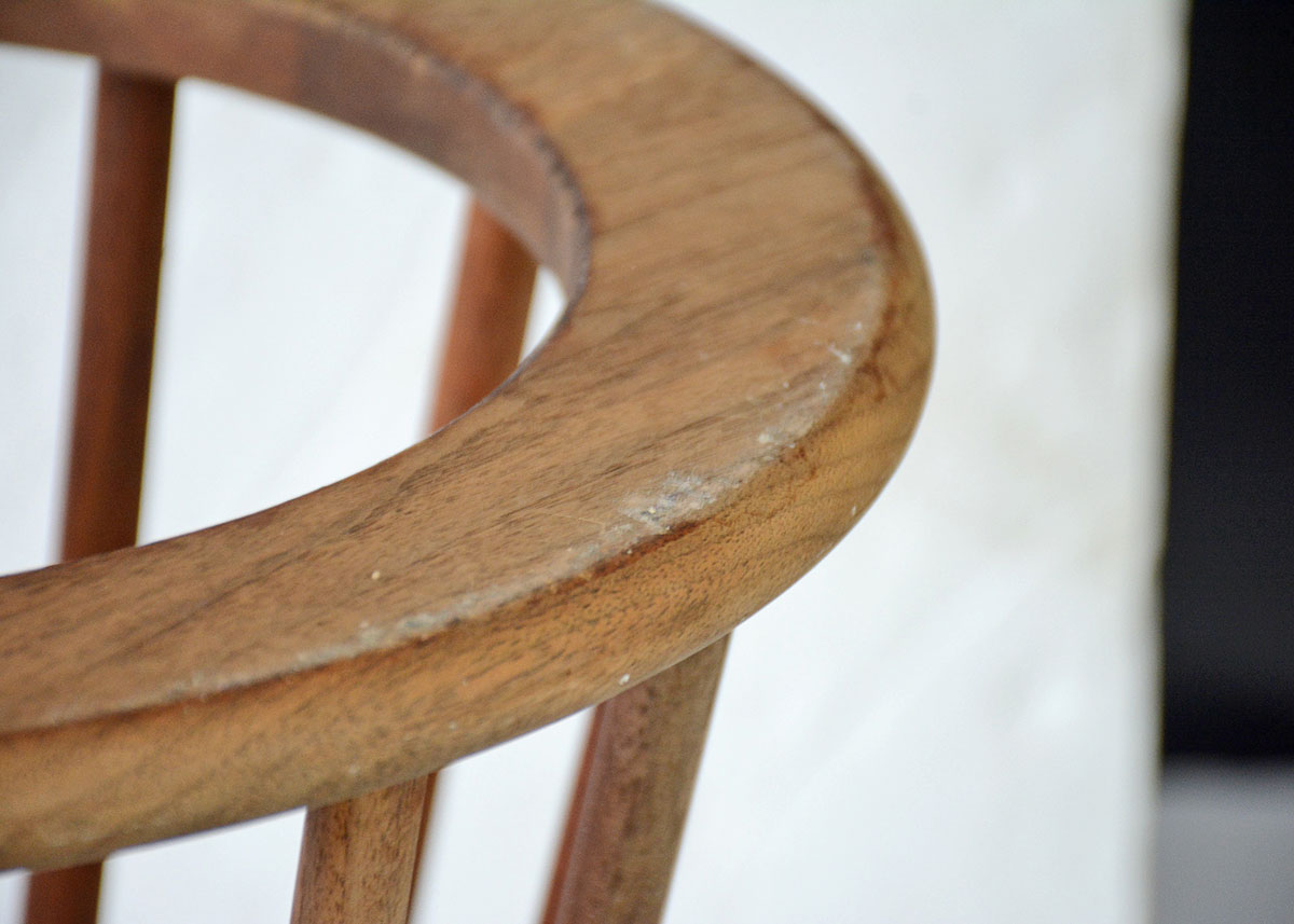 Mid-Century Danish Arthur Umanoff Spoke Stool