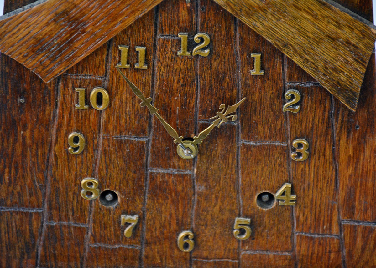 William L. Gilbert Arts and Crafts Windmill Mantel Clock