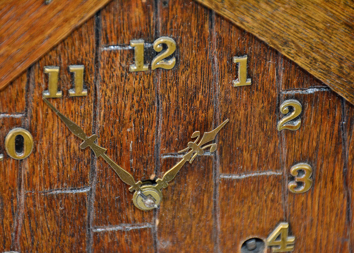 William L. Gilbert Arts and Crafts Windmill Mantel Clock