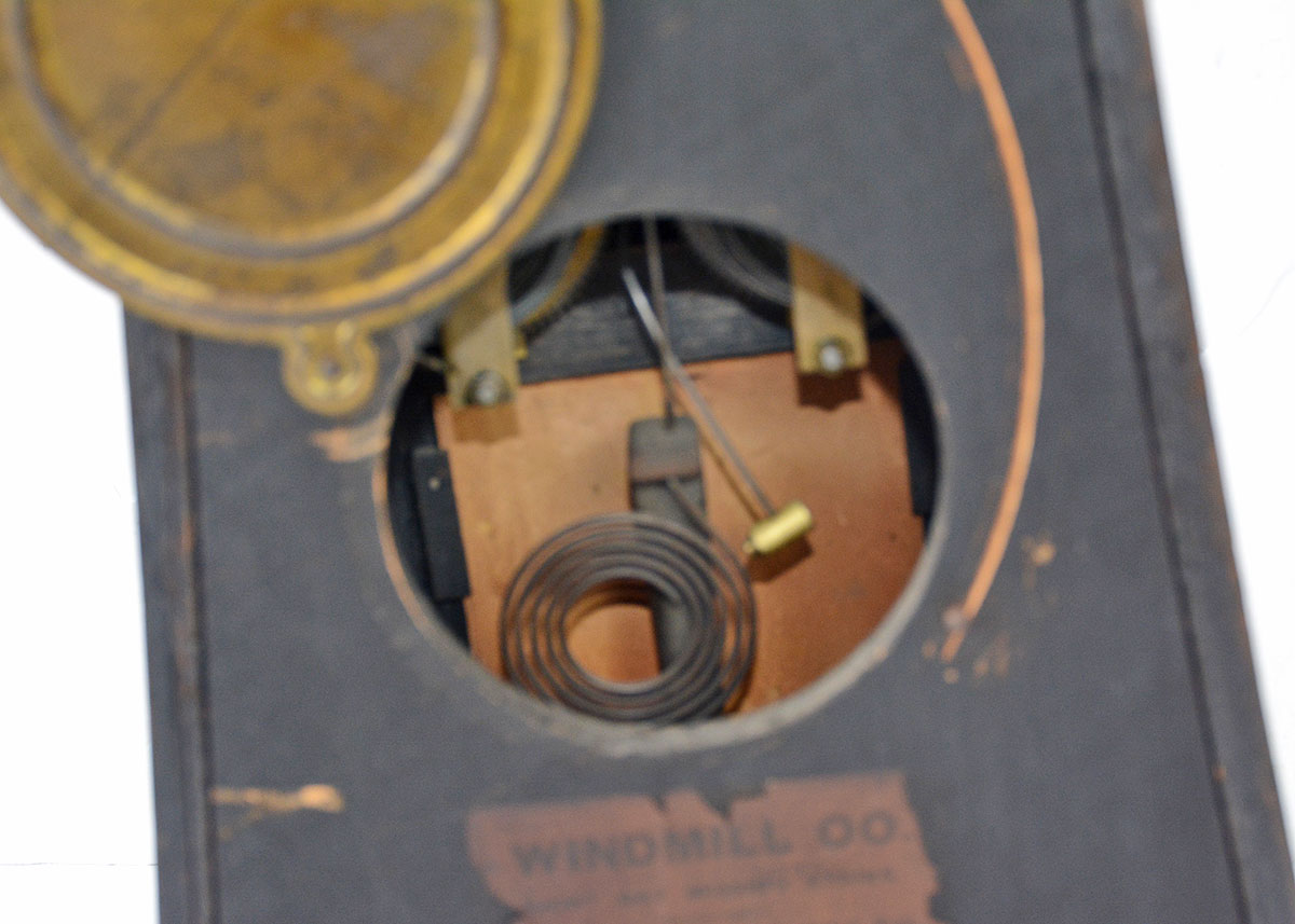 William L. Gilbert Arts and Crafts Windmill Mantel Clock