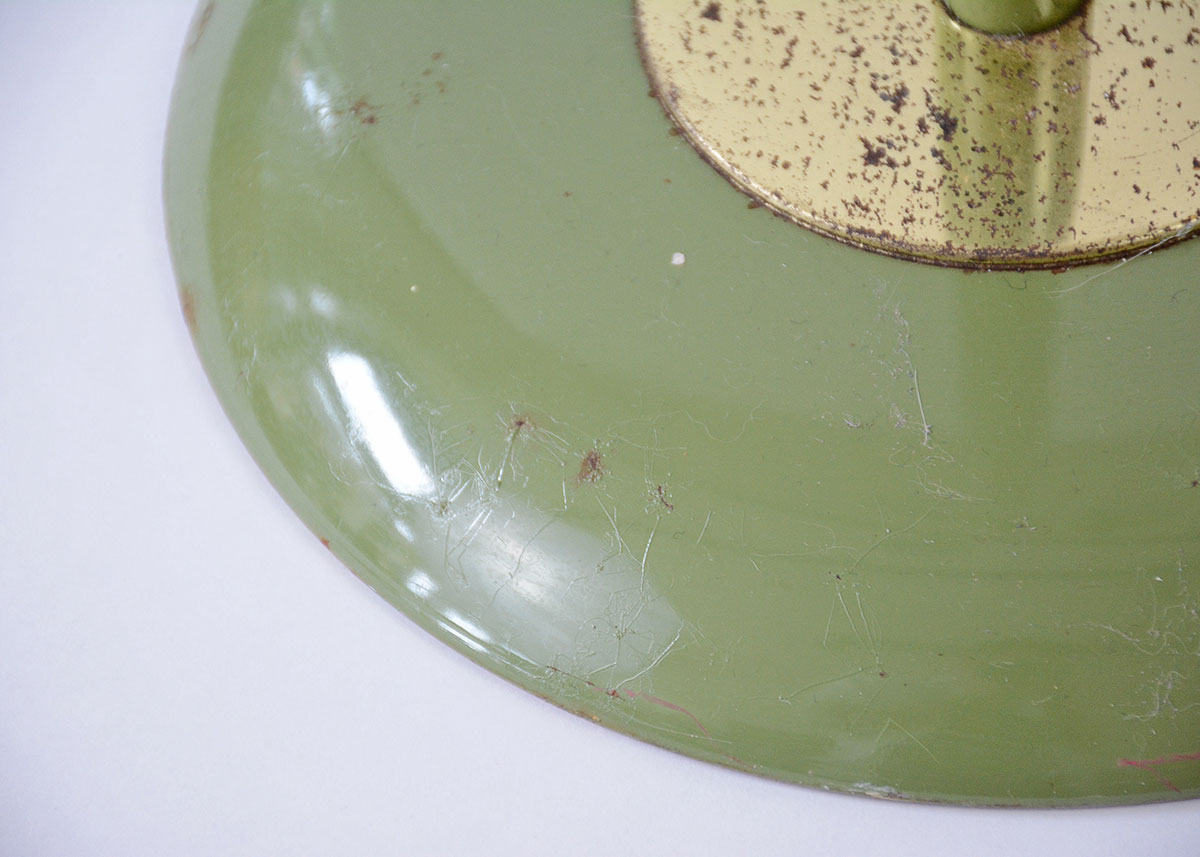 Vintage Green Metal Three Arm Floor Lamp