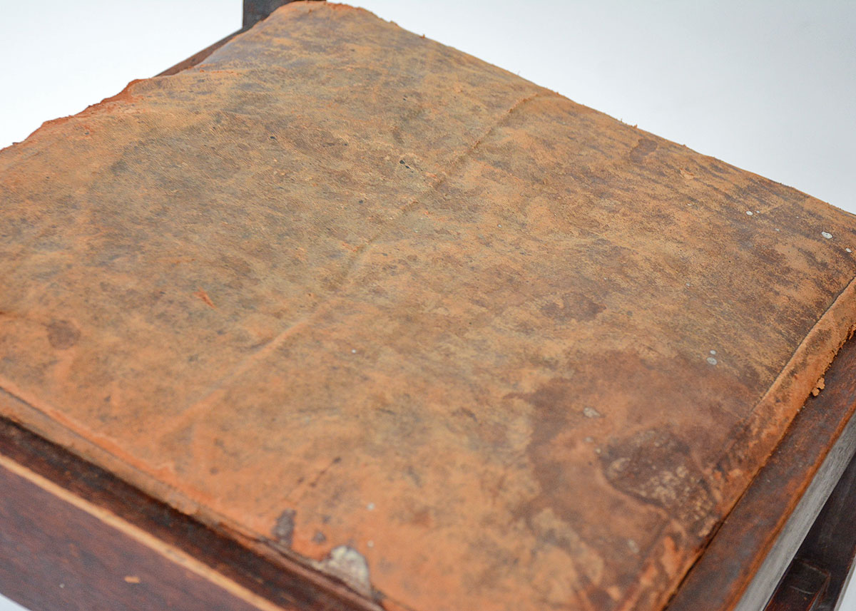 Leather Upholstered Mission Footstool