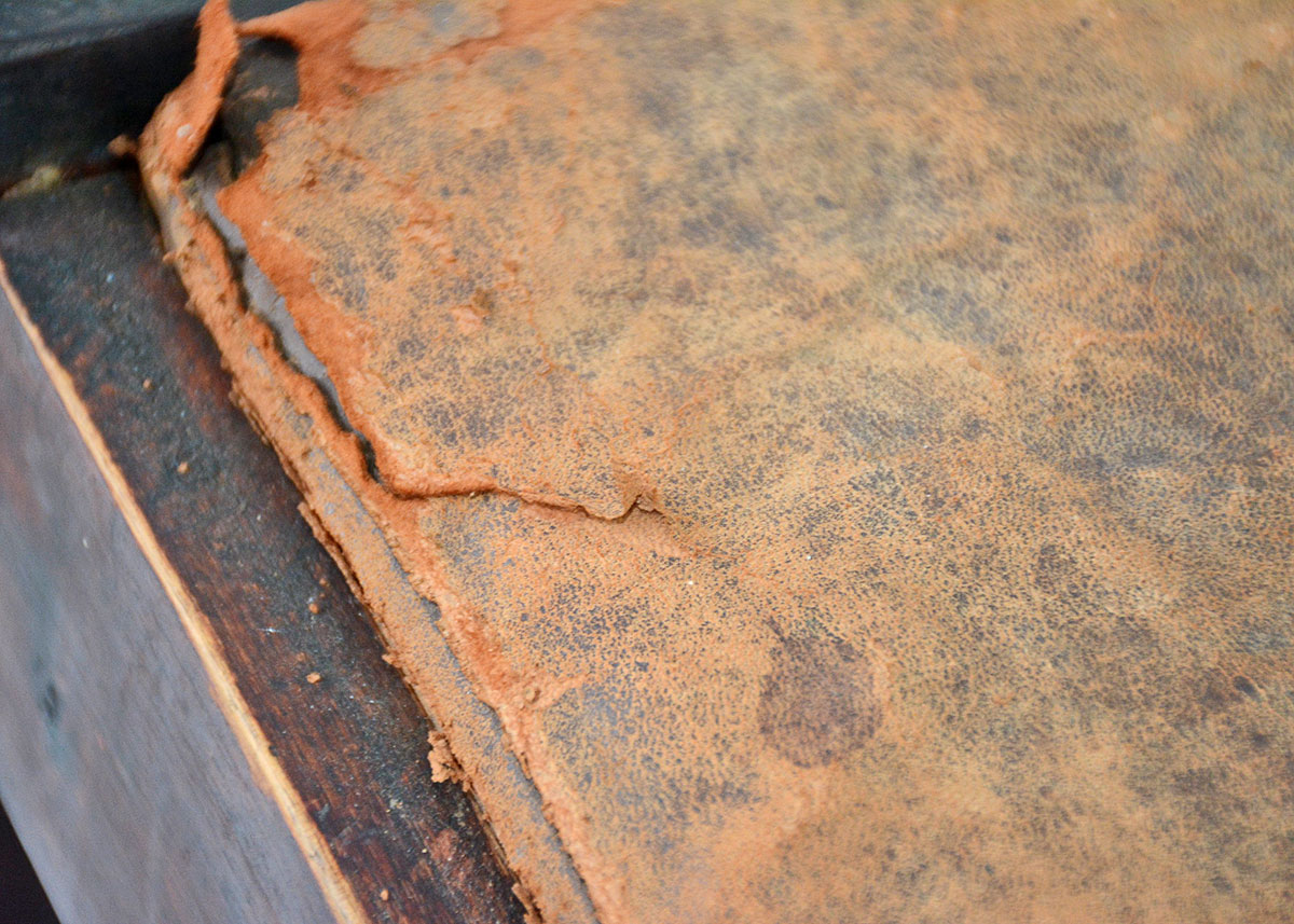 Leather Upholstered Mission Footstool