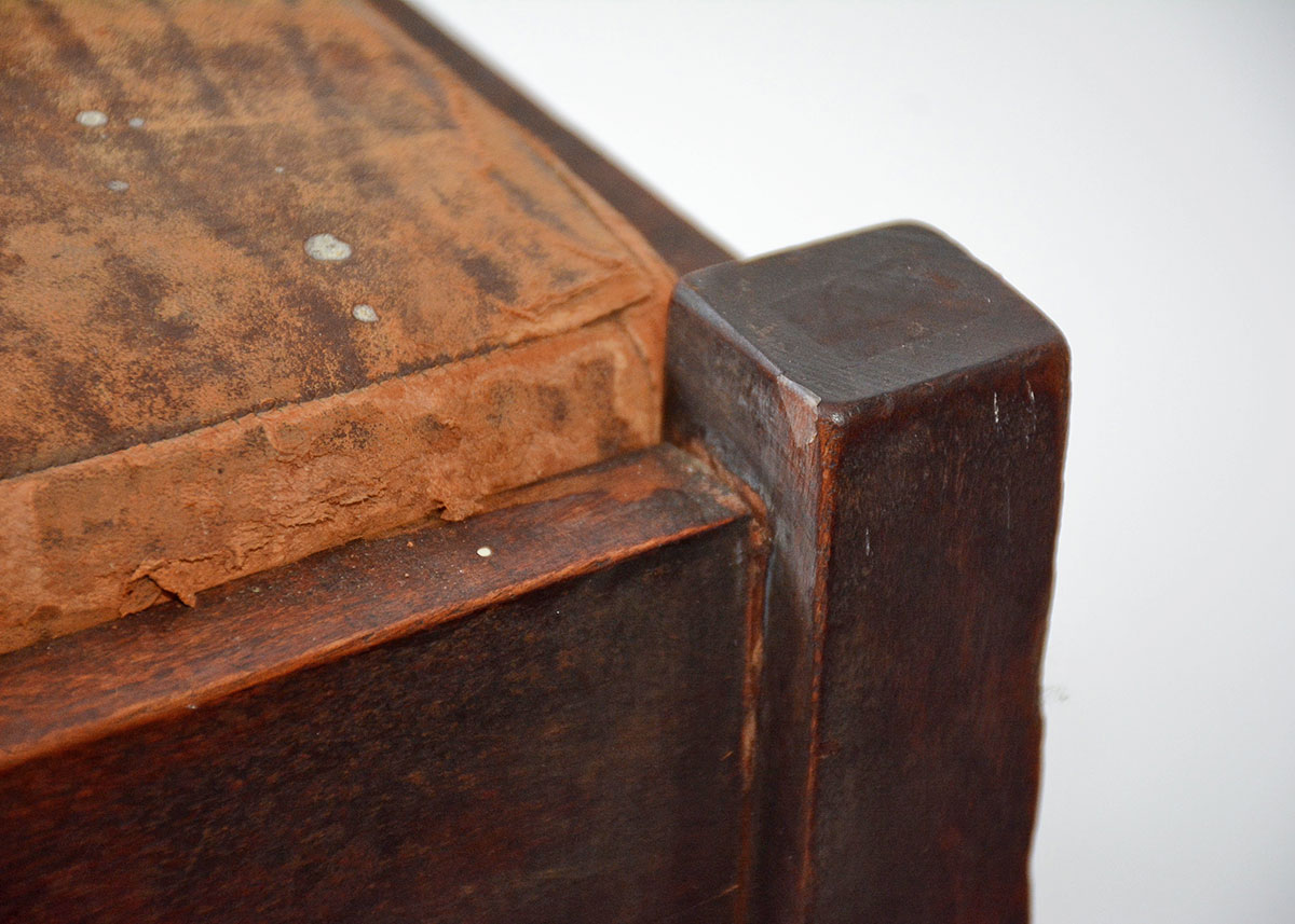 Leather Upholstered Mission Footstool