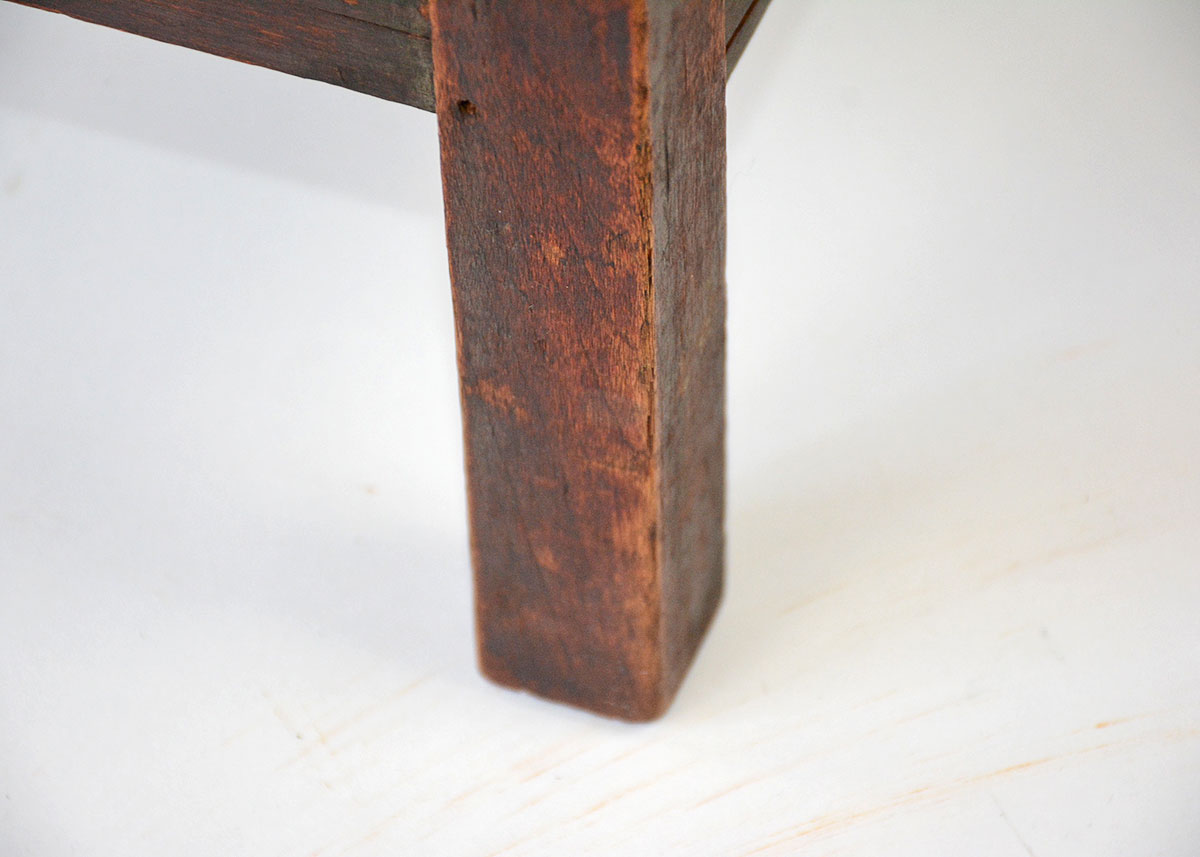 Leather Upholstered Mission Footstool