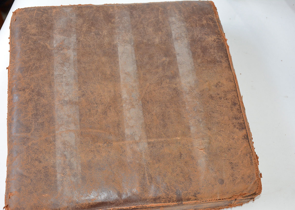 Leather Upholstered Mission Footstool