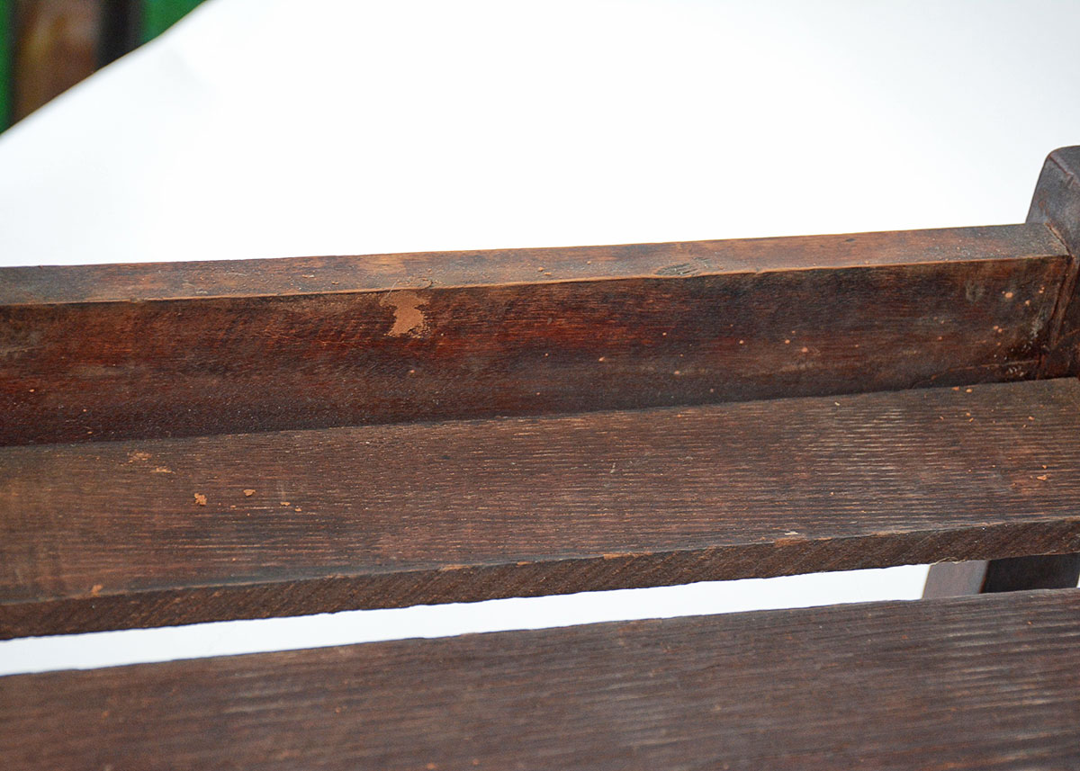 Leather Upholstered Mission Footstool