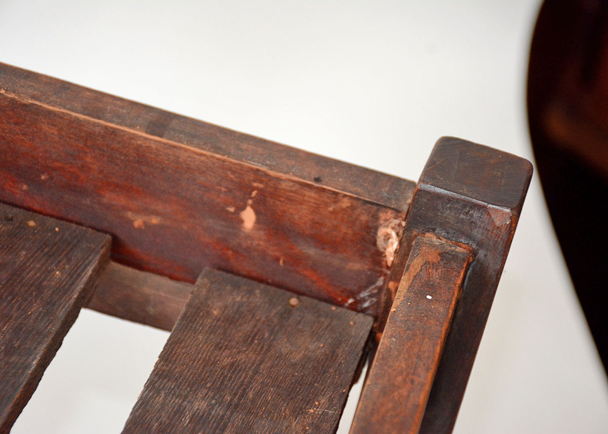 Leather Upholstered Mission Footstool